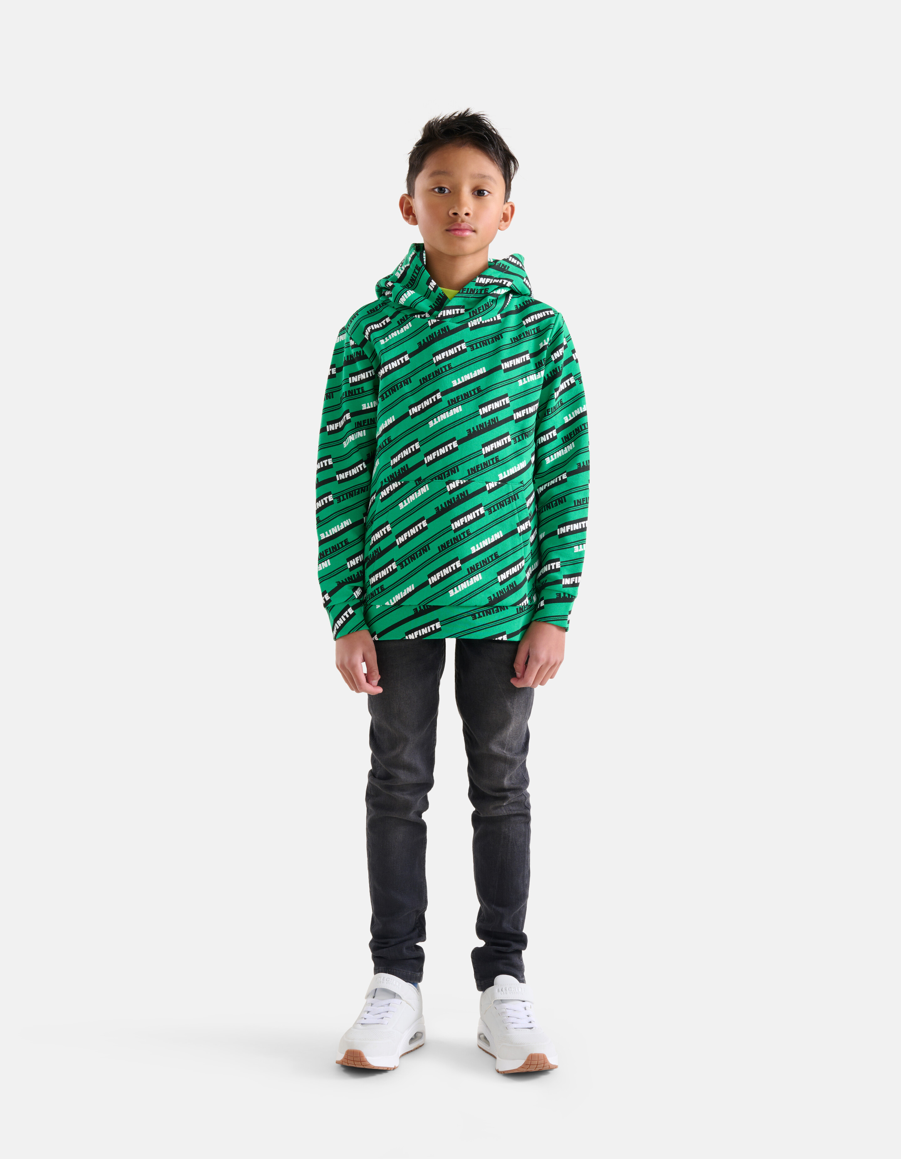 Tekst Hoodie Groen SHOEBY BOYS