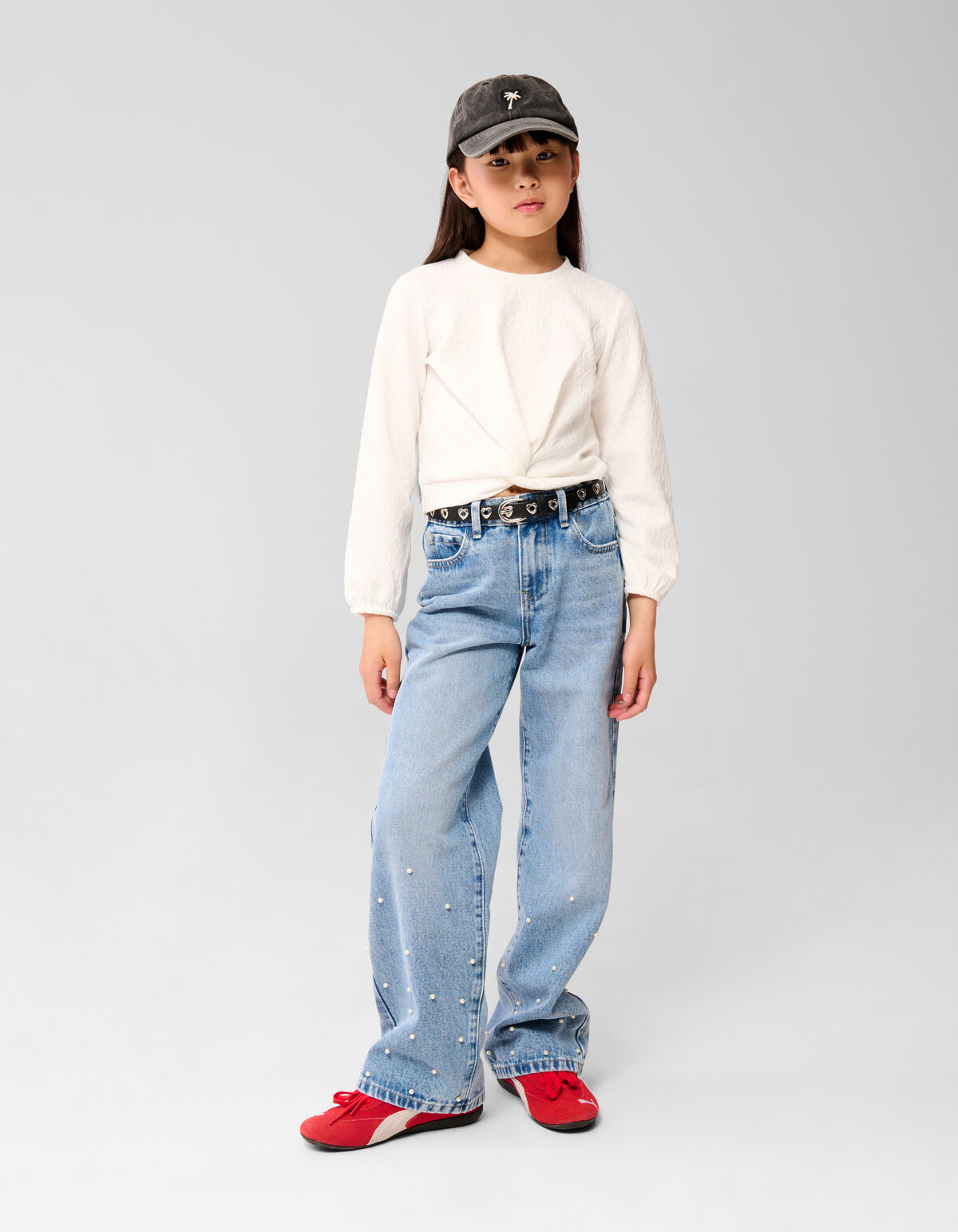 Heart Wrap Top Gebroken Wit SHOEBY GIRLS