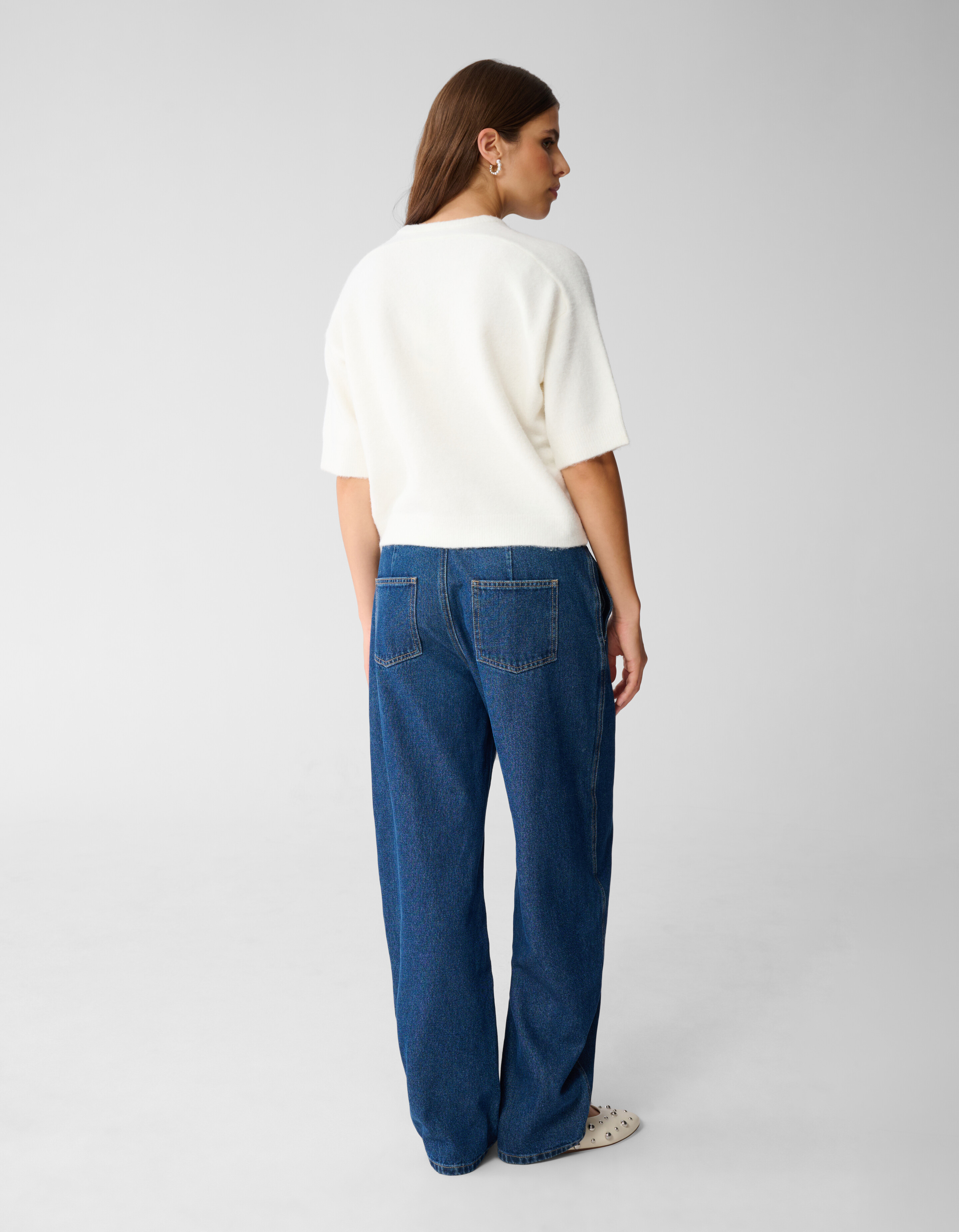Short Sleeve Knit Top Gebroken Wit By Mieke SHOEBY WOMEN