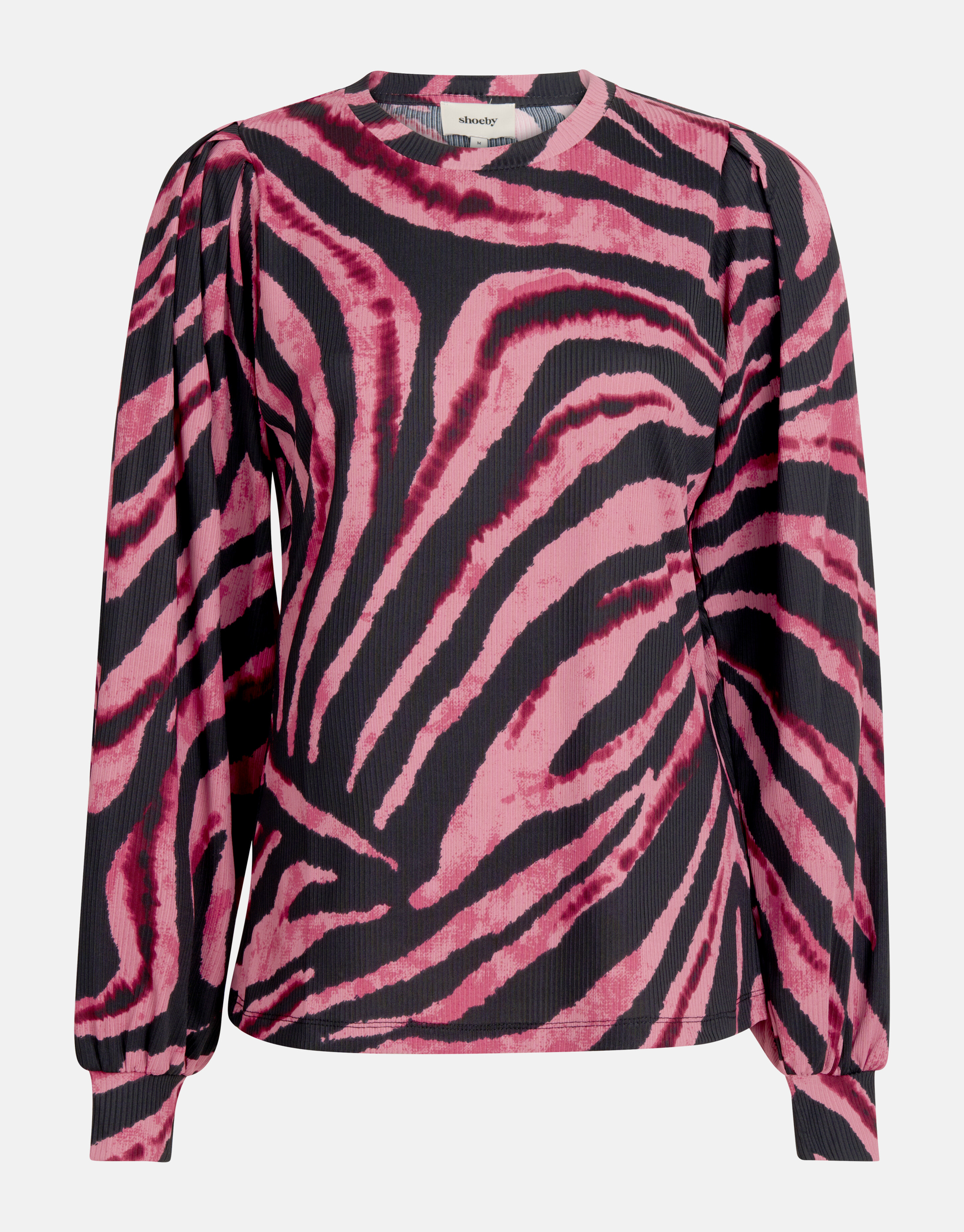 Printed Rib Longsleeve Roze SHOEBY WOMEN