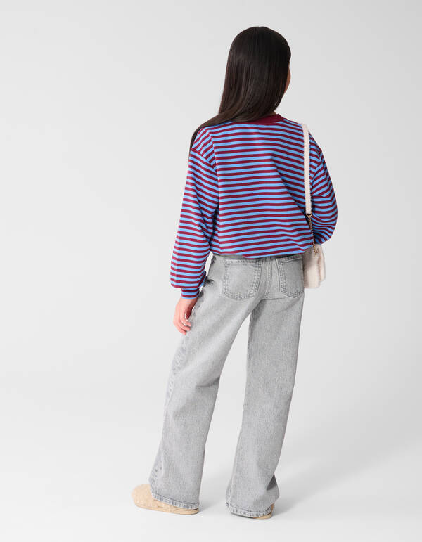 Wide Leg Jeans Grijs SHOEBY GIRLS