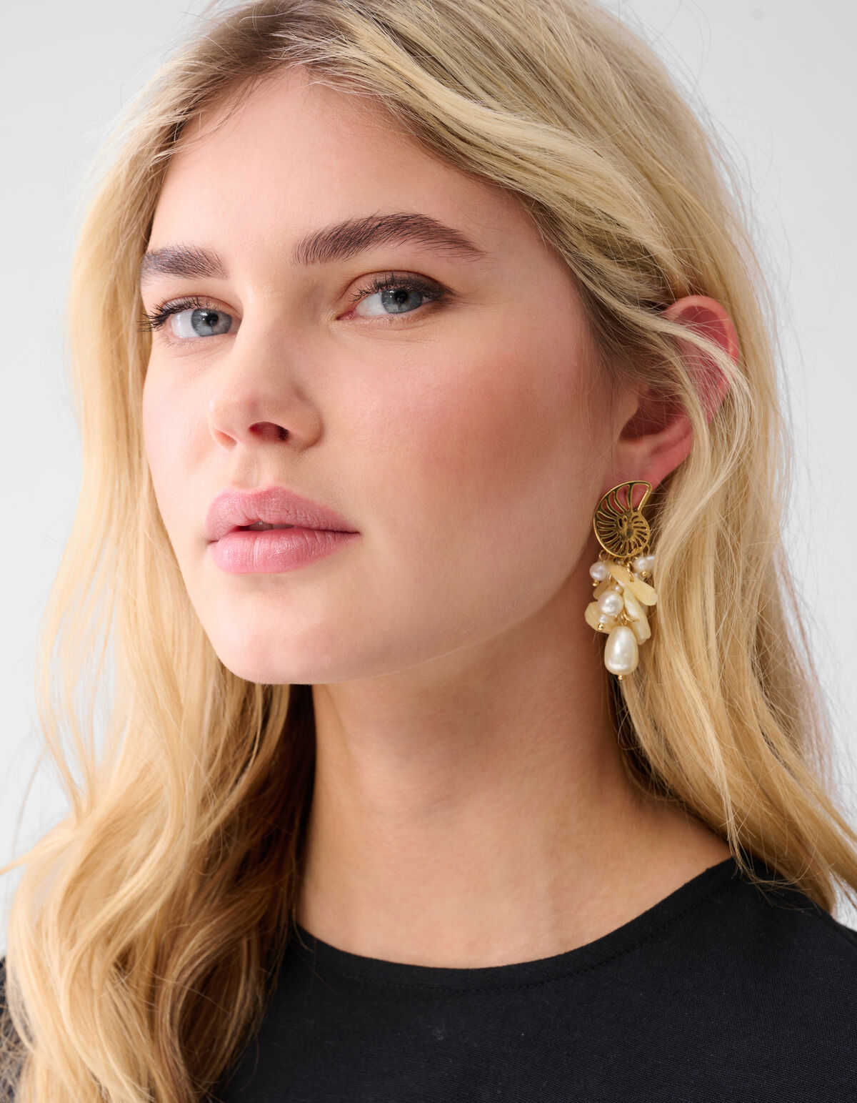 Schelp Oorbellen Goud SHOEBY ACCESSOIRES