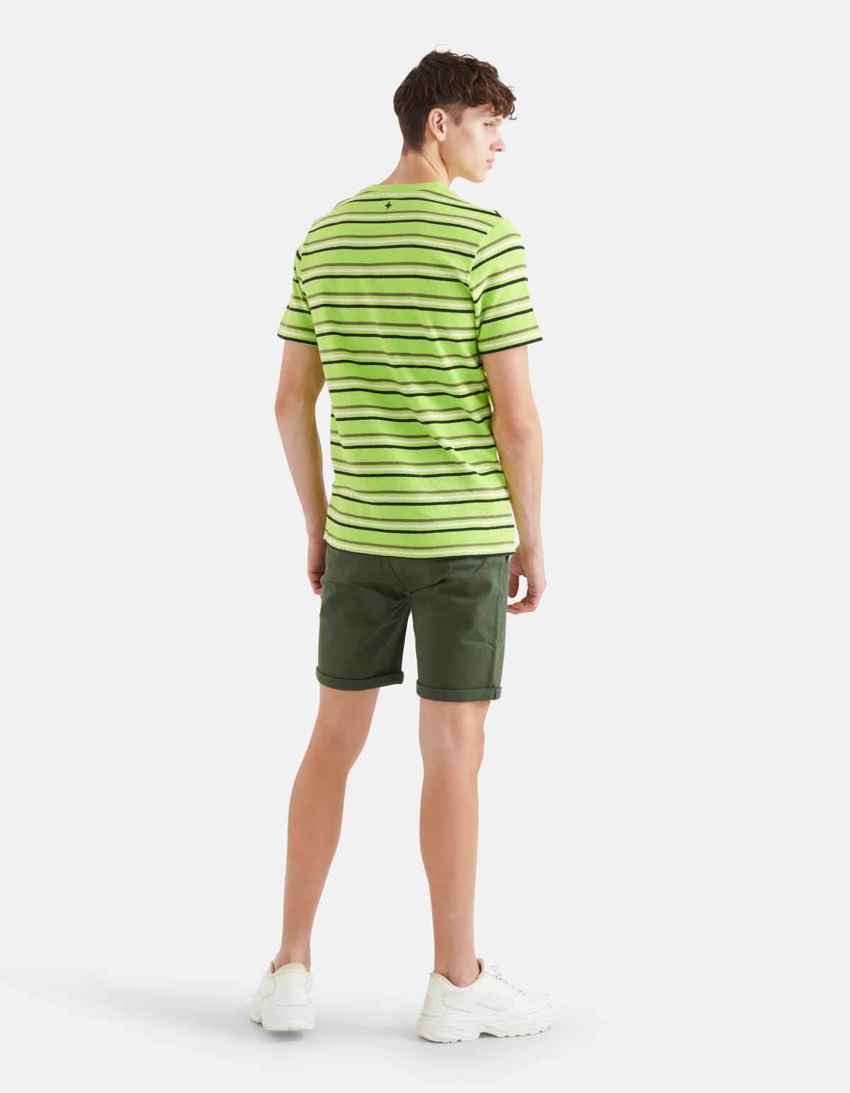 Multi Gekleurd T-shirt Groen SHOEBY MEN