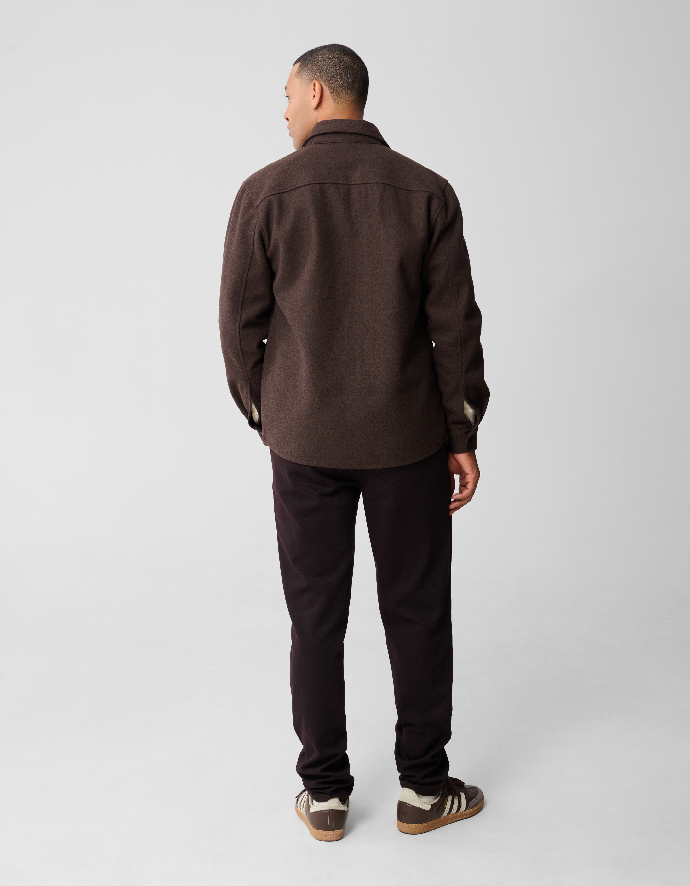 Soft Zip Overshirt Donkerbruin SHOEBY MEN