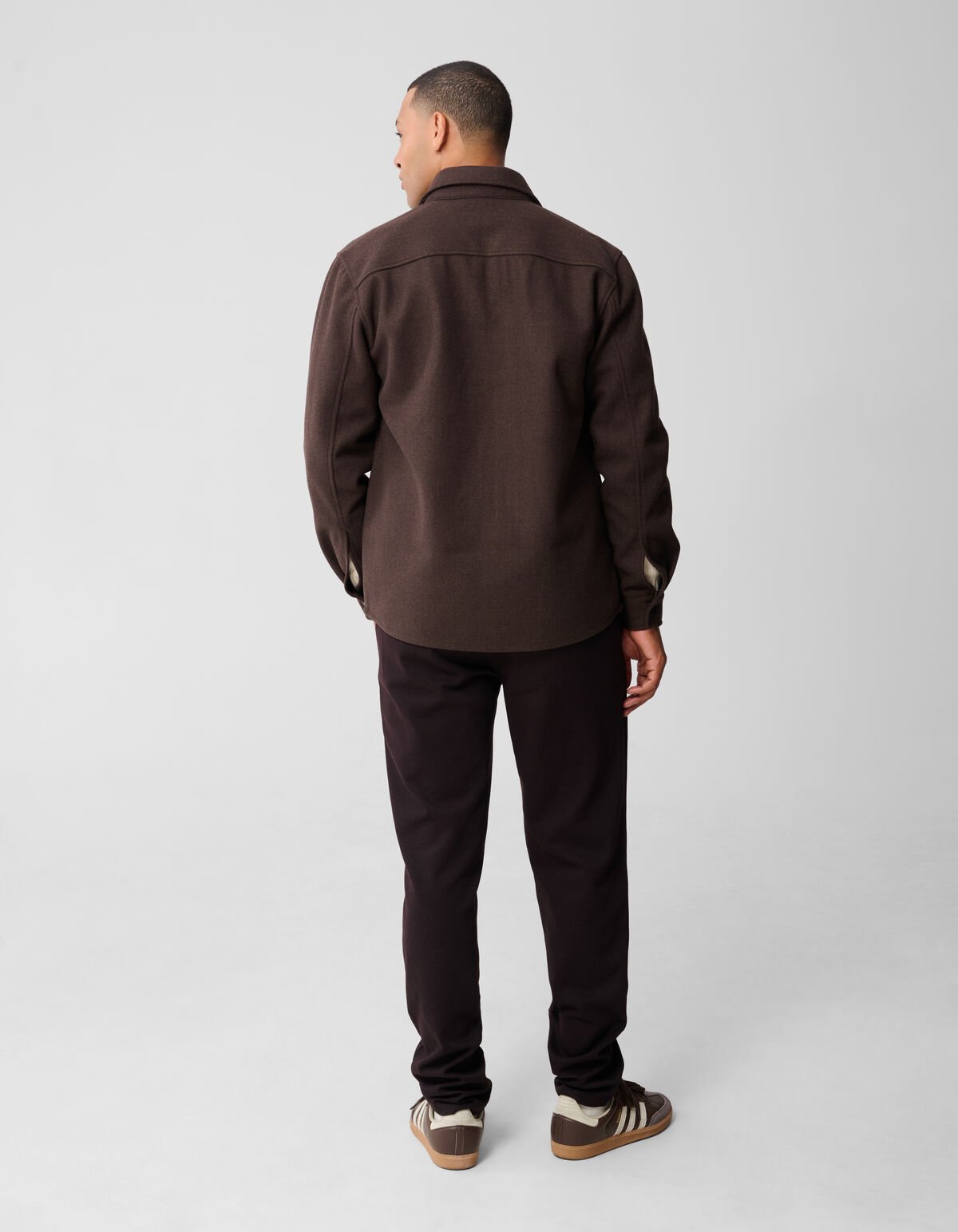 Soft Zip Overshirt Donkerbruin SHOEBY MEN