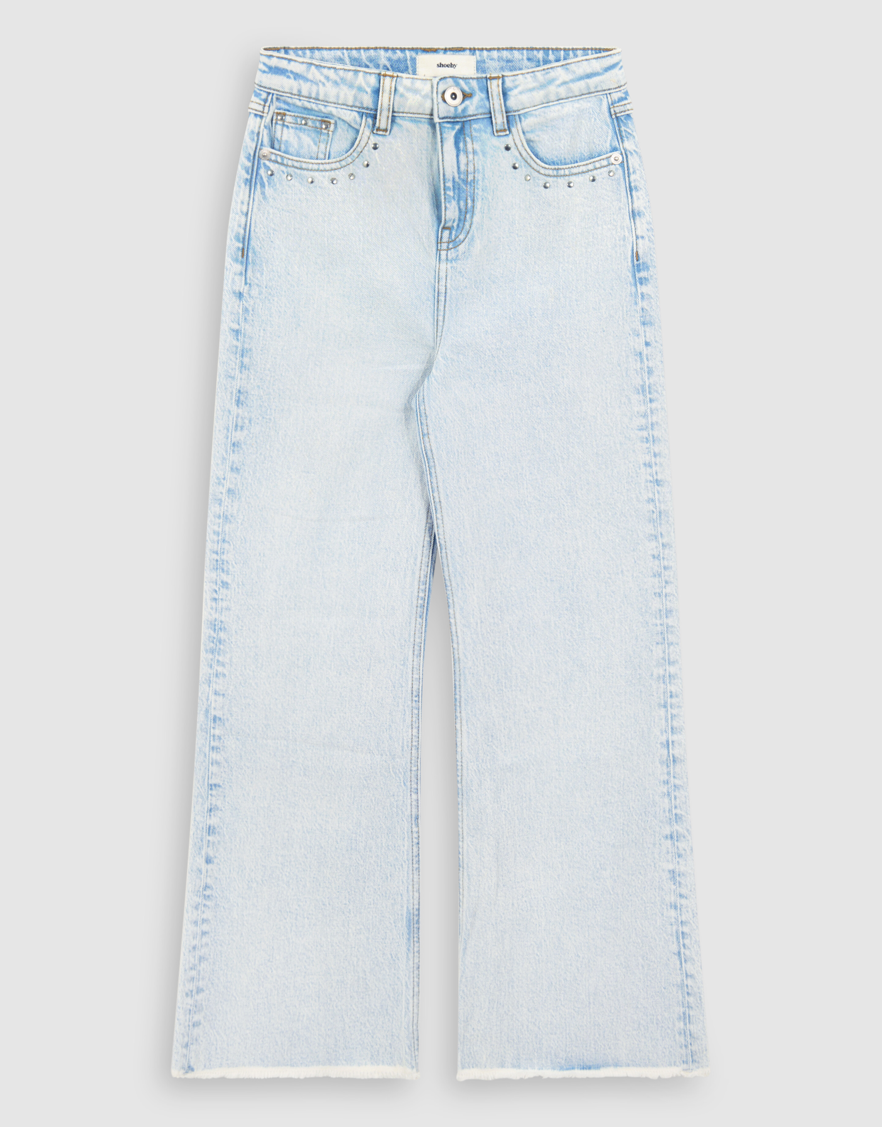 Wide Leg Fit Jeans Bleached SHOEBY GIRLS