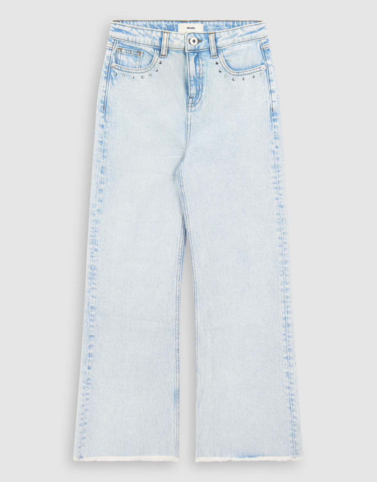 Wide Leg Fit Jeans Bleached SHOEBY GIRLS