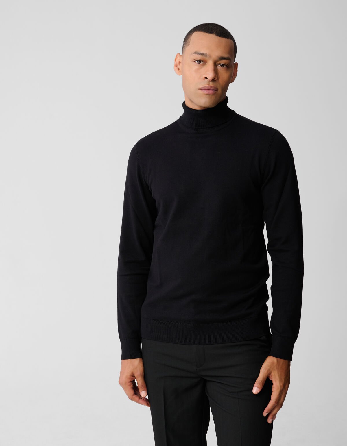 Gebreide Coltrui Zwart SHOEBY MEN