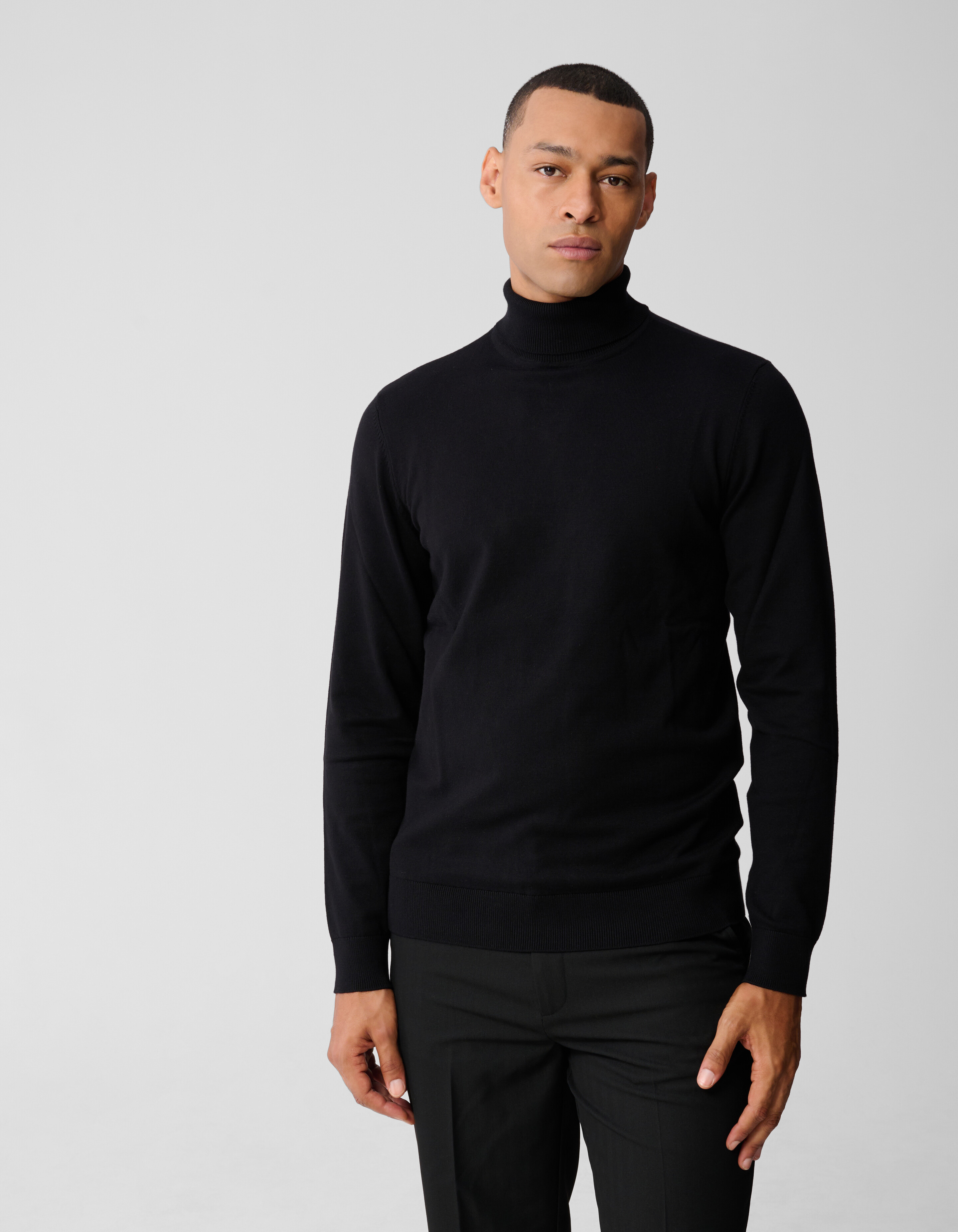 Gebreide Coltrui Zwart SHOEBY MEN