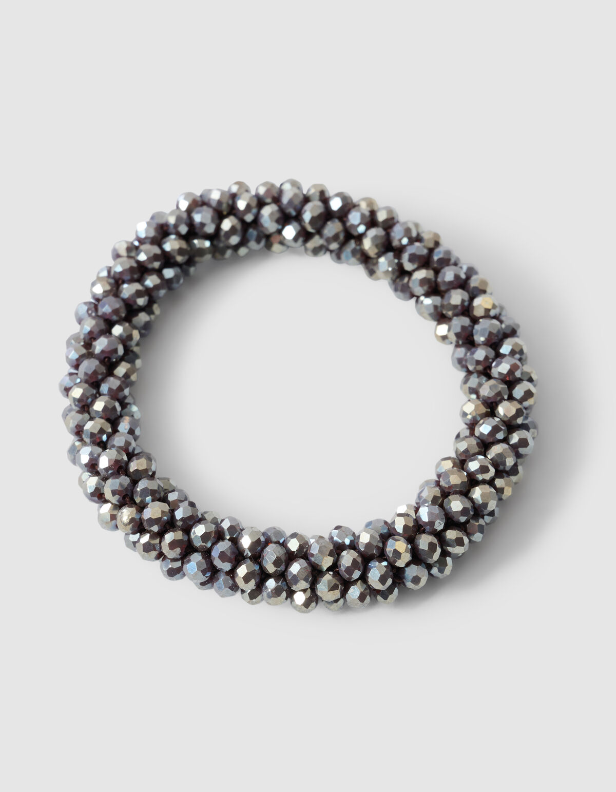 Beaded Haarelastiek Donkergrijs SHOEBY ACCESSOIRES