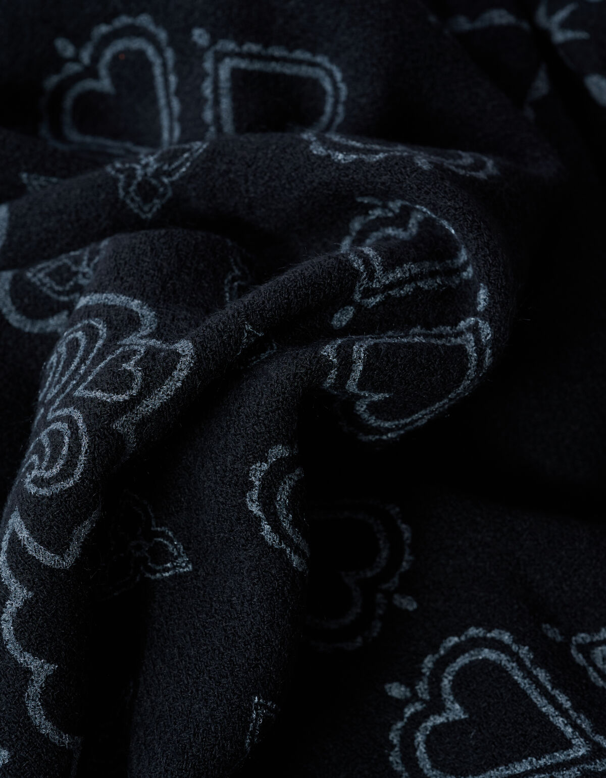 Paisley Sjaal Zwart SHOEBY ACCESSOIRES