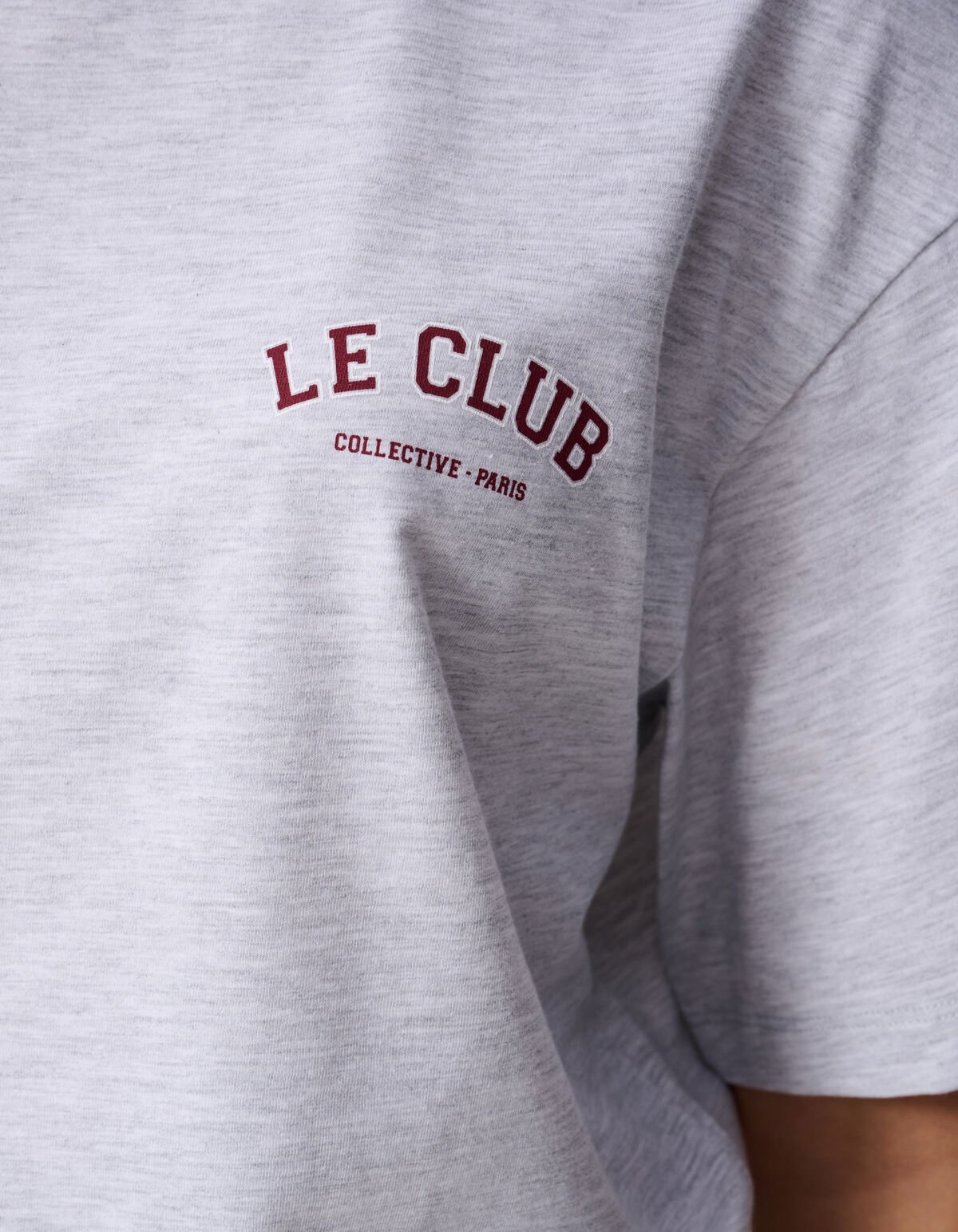 Oversized Le Club Artwork T-shirt Lichtgrijs SHOEBY WOMEN