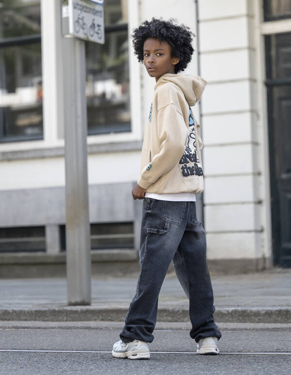 Straight Fit Jeans Donkergrijs SHOEBY BOYS