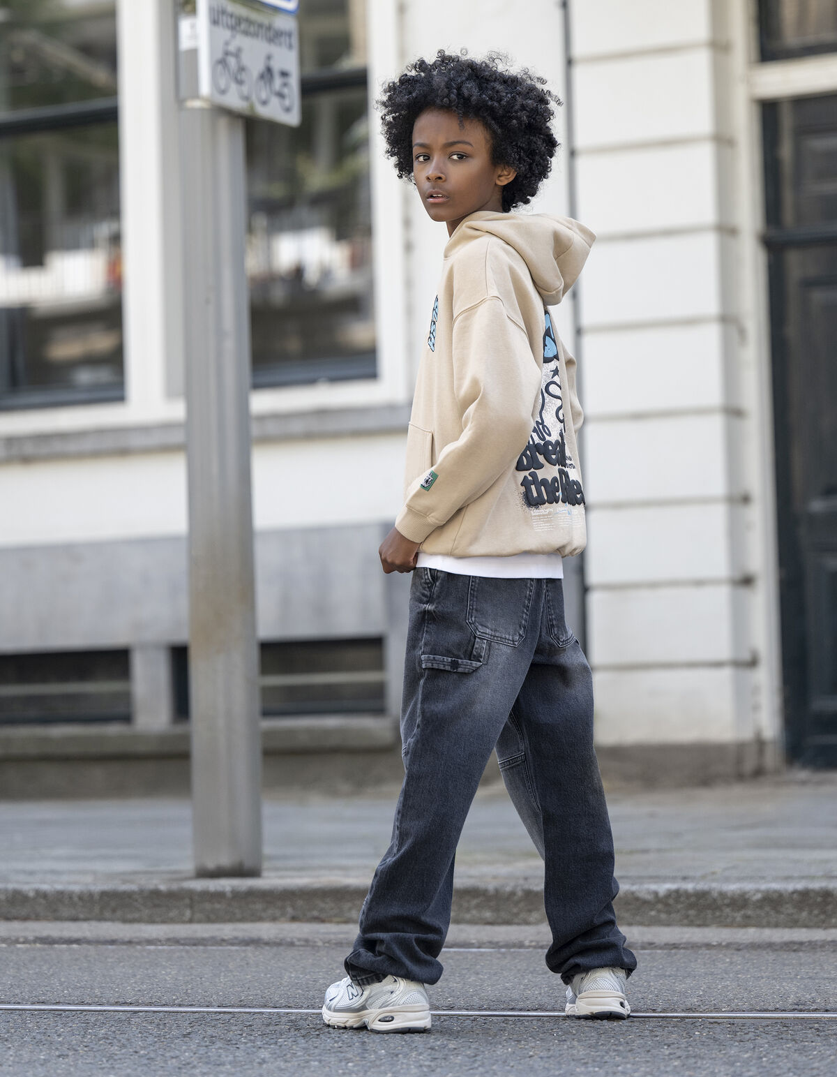 Straight Fit Jeans Donkergrijs SHOEBY BOYS