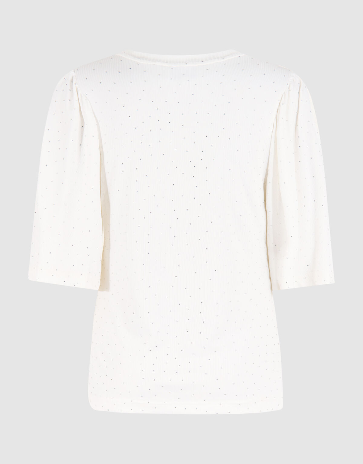 Strass Ruffle Top Gebroken Wit SHOEBY WOMEN