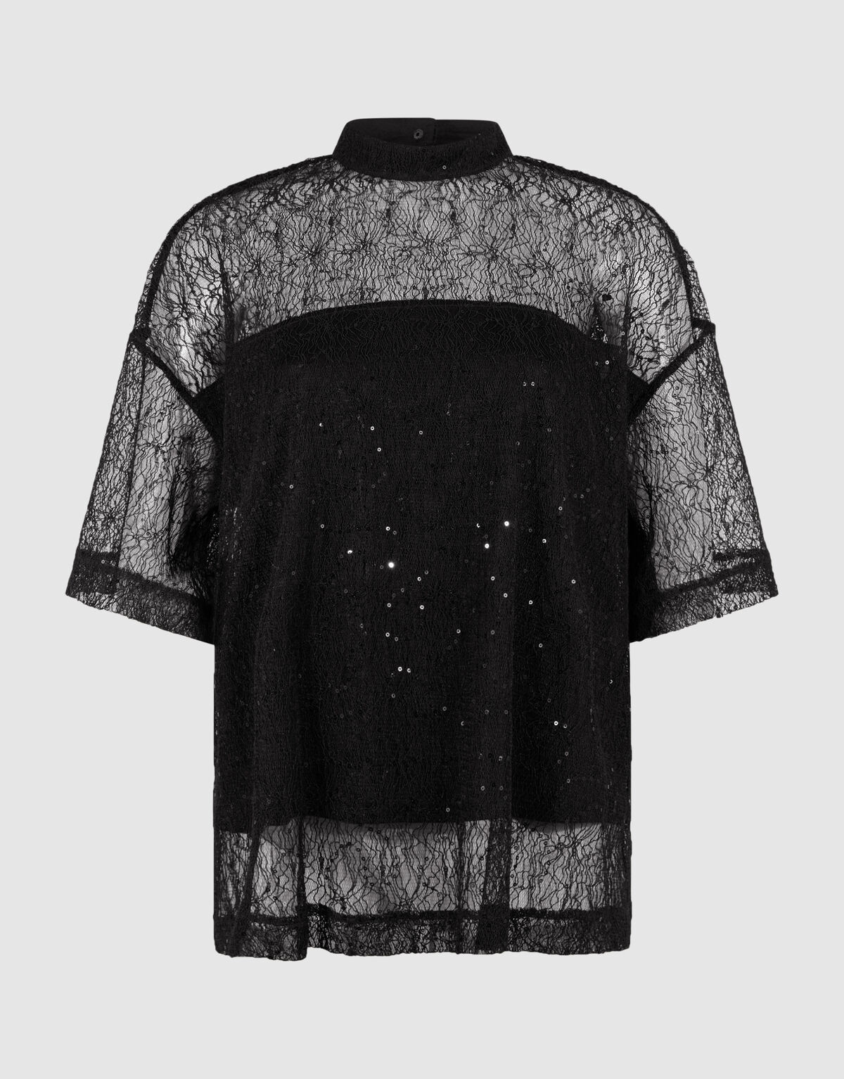 Kanten T-shirt Zwart SHOEBY WOMEN