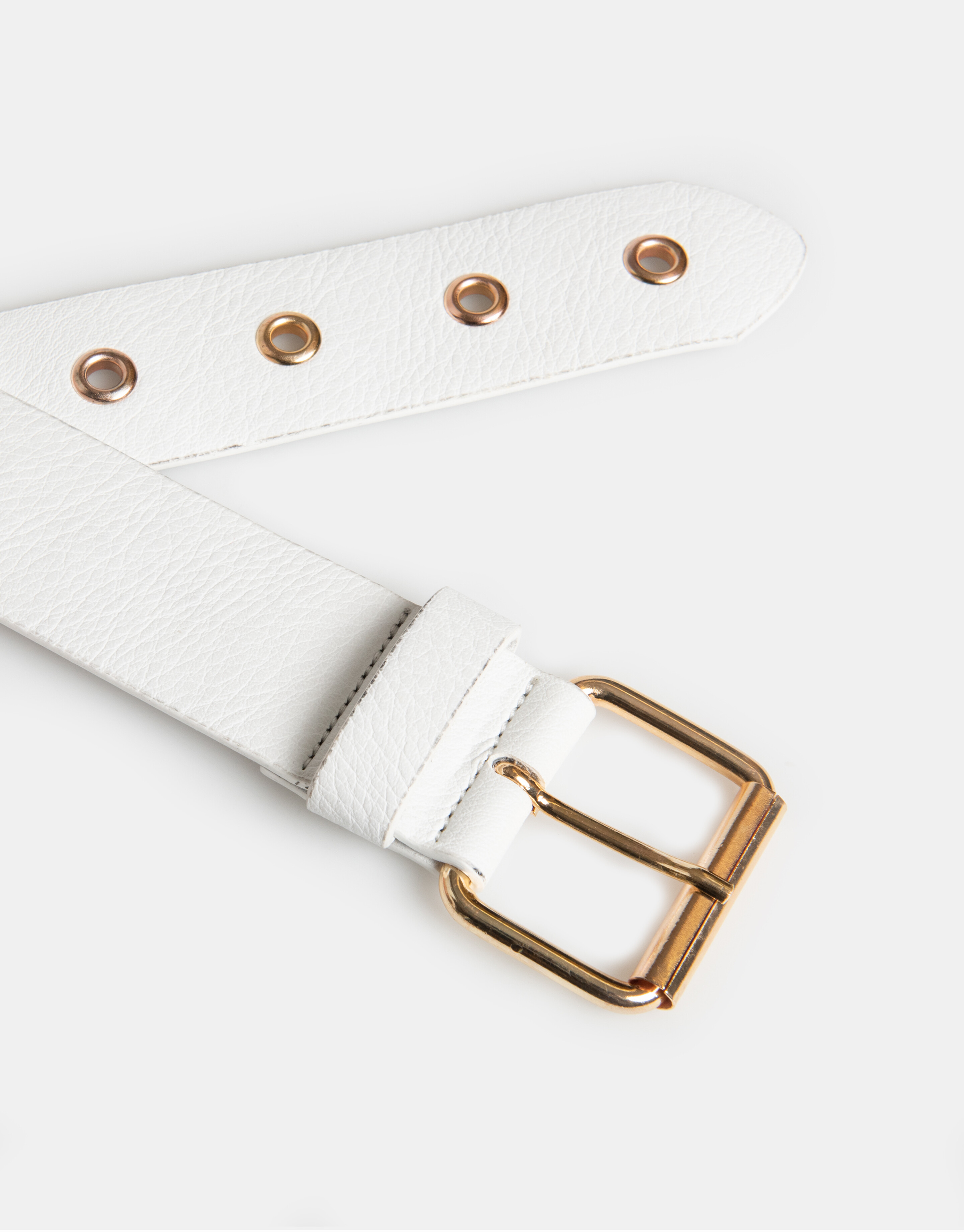 Eyelet riem wit ACCESSOIRES SHOEBY