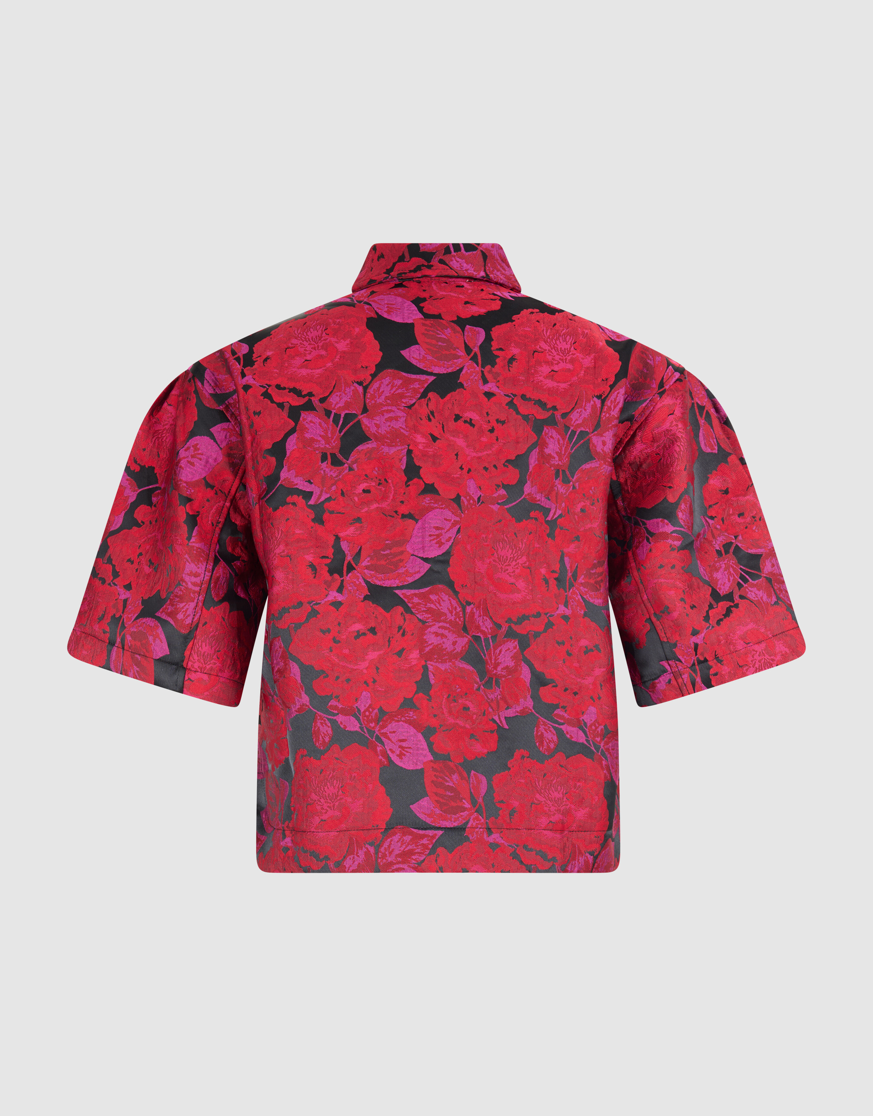 Rose Jacquard Blouse Donkerrood SHOEBY WOMEN