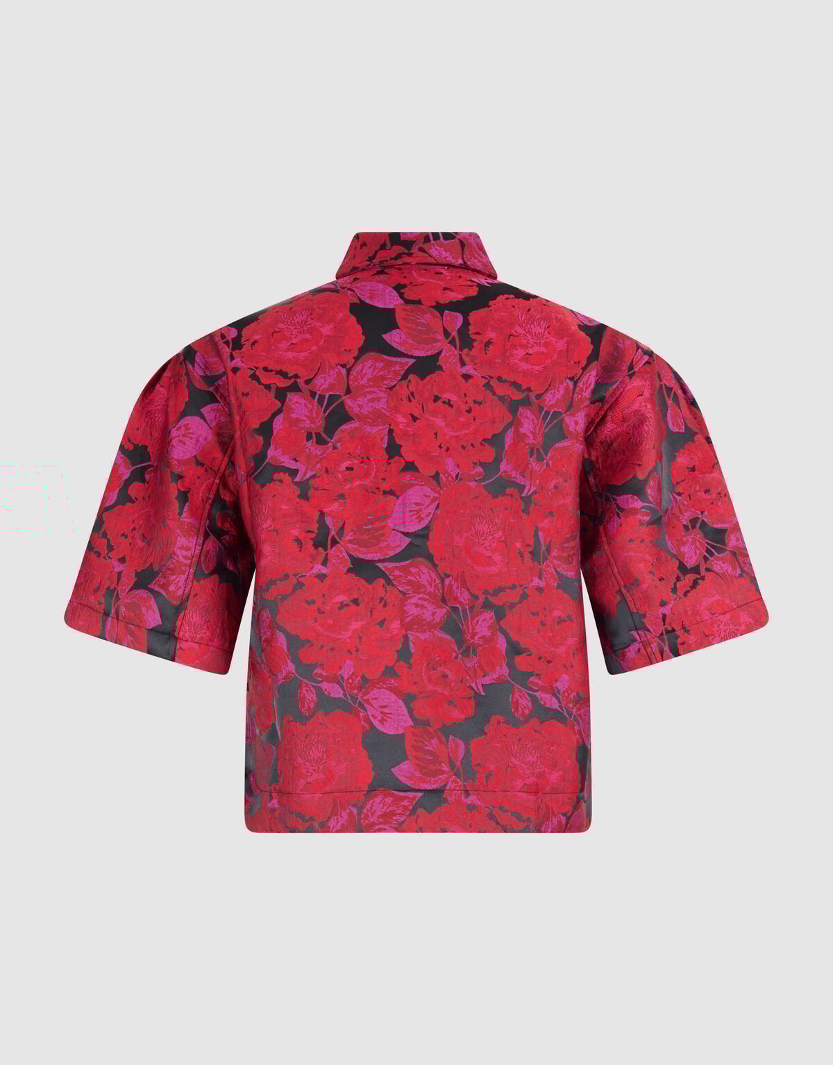Rose Jacquard Blouse Donkerrood SHOEBY WOMEN