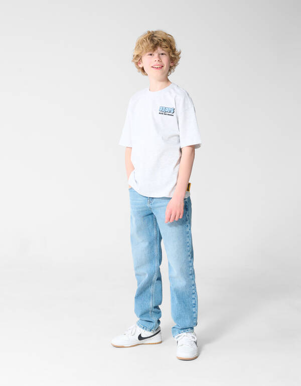 Drops Artwork T-shirt Lichtgrijs SHOEBY BOYS