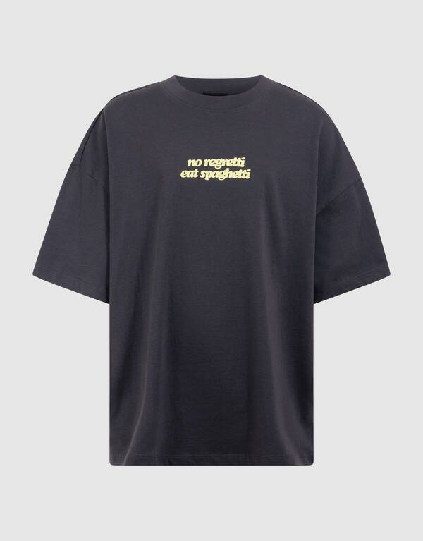 Spaghetti Artwork T-shirt Donkergrijs SHOEBY BOYS