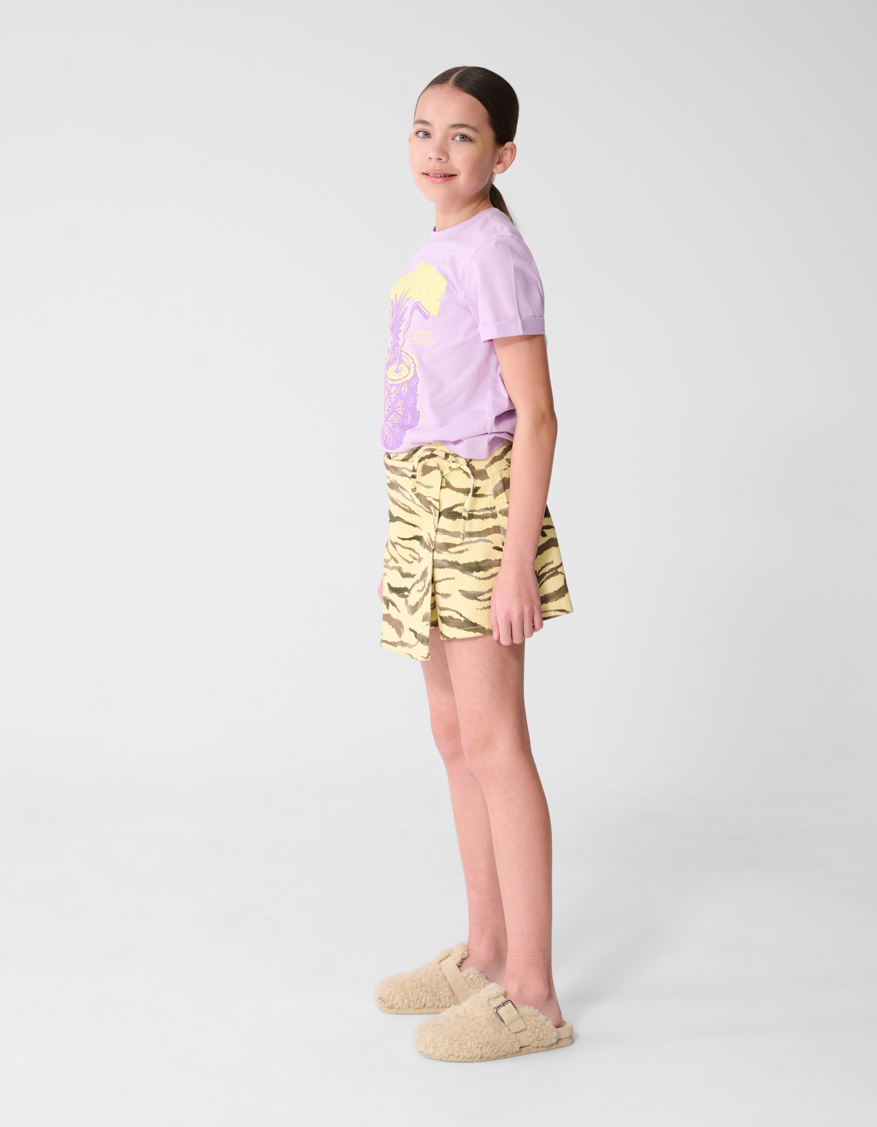 Tiger Denim Skort Lichtgeel SHOEBY GIRLS