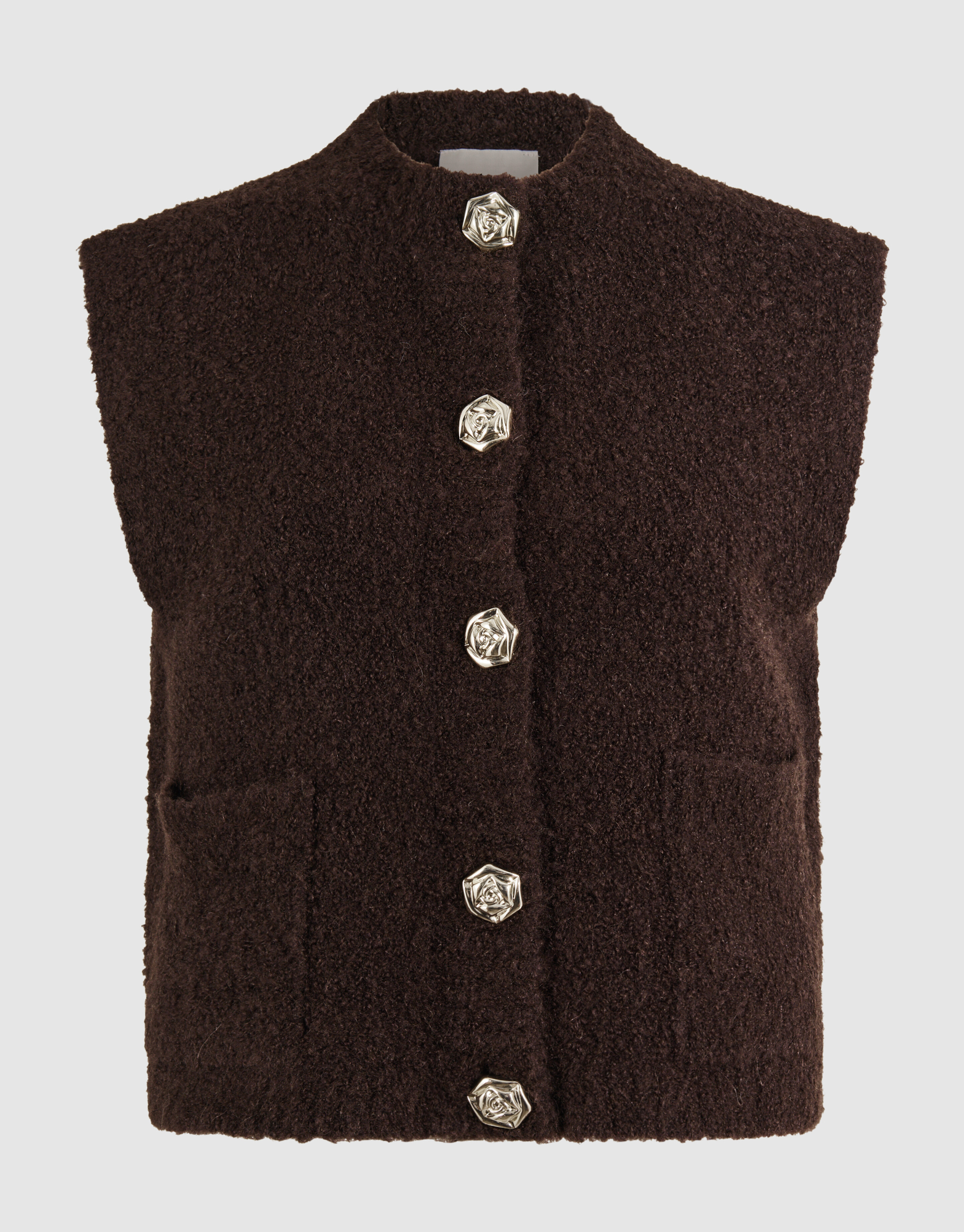 Teddy Knit Gilet Bruin SHOEBY WOMEN