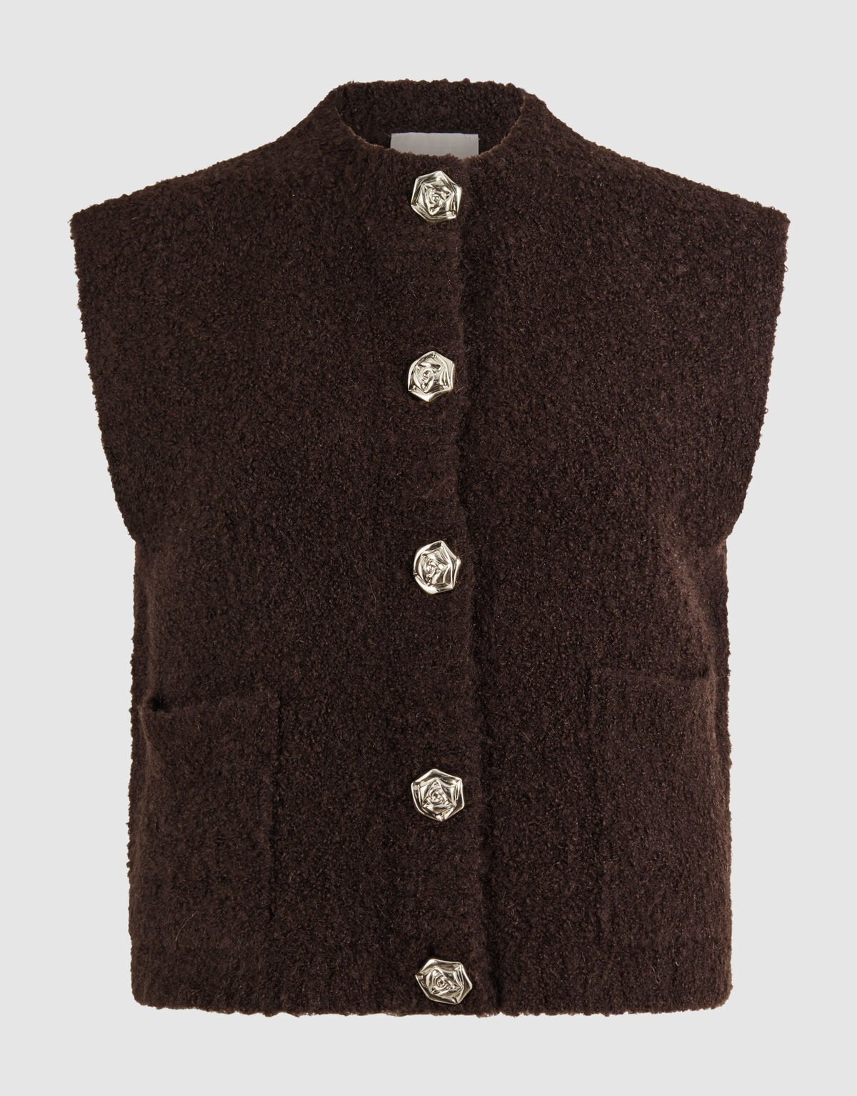 Teddy Knit Gilet Bruin SHOEBY WOMEN