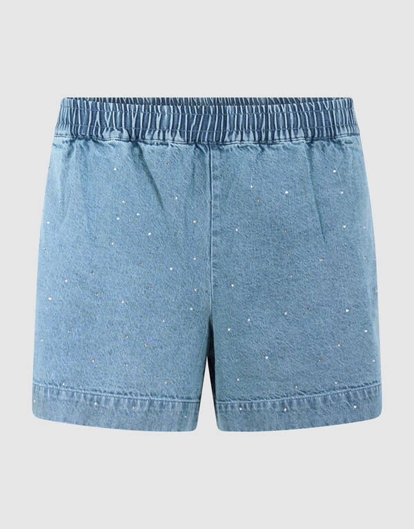 Strass Denim Short Blauw SHOEBY WOMEN