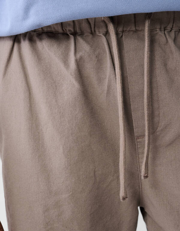 Linnen Short Lichtbruin SHOEBY MEN