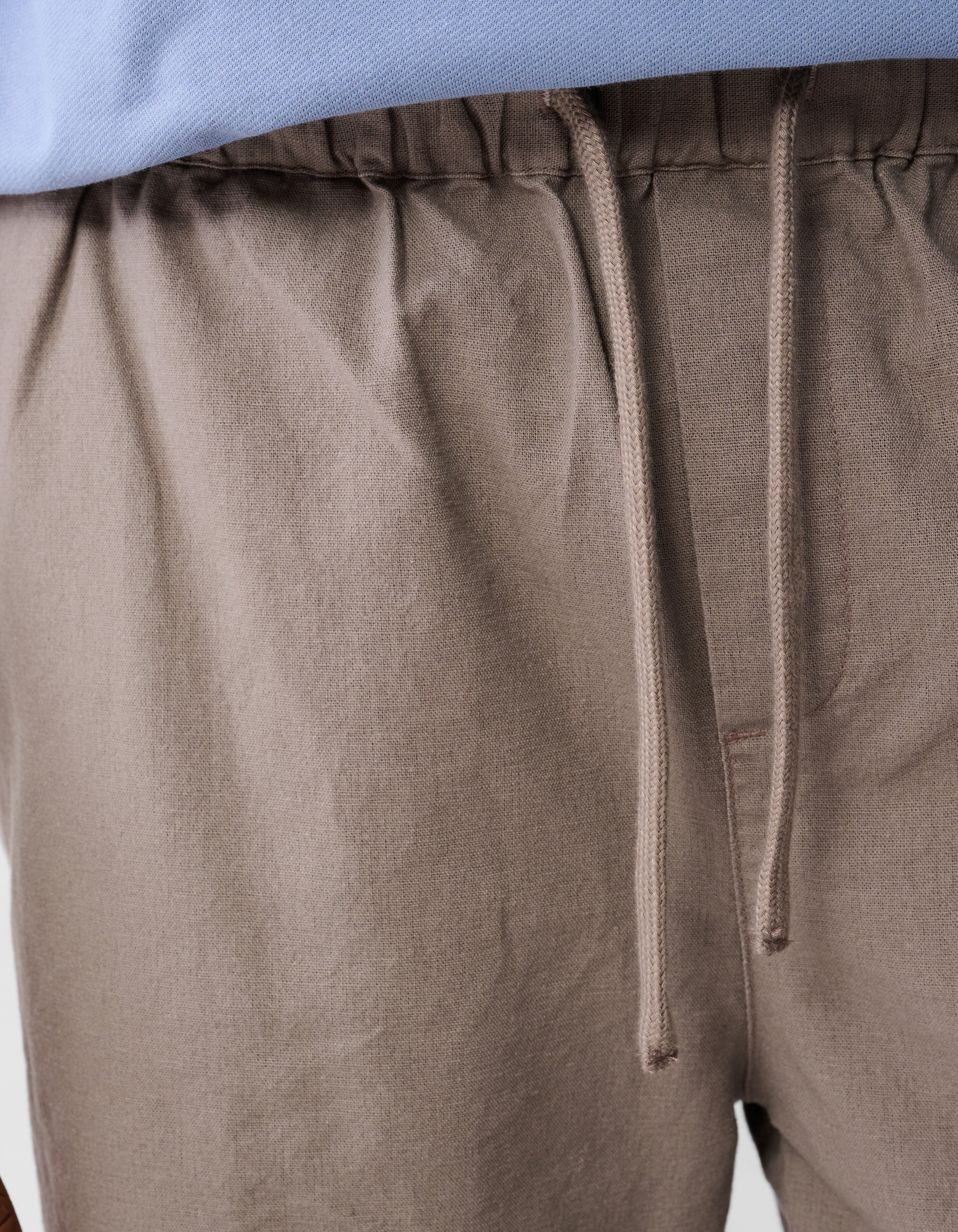 Linnen Short Lichtbruin SHOEBY MEN