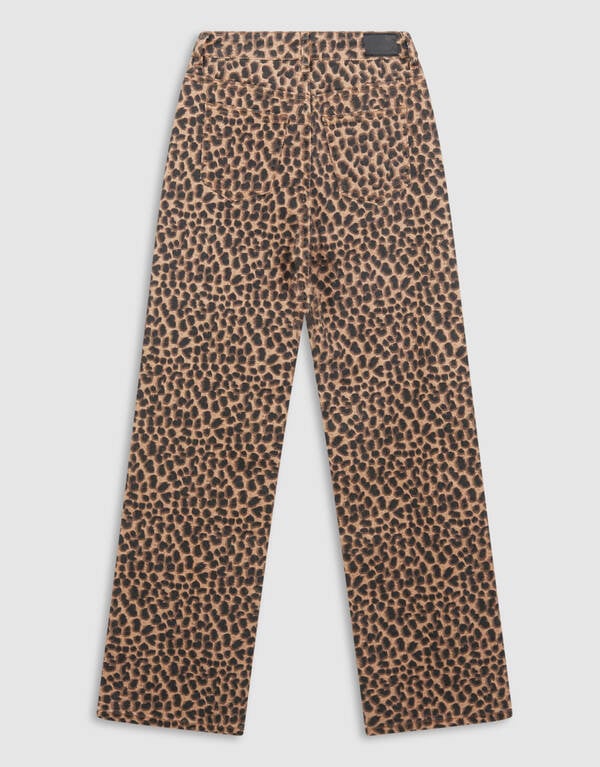 Leopard Wide leg Jeans Bruin SHOEBY GIRLS