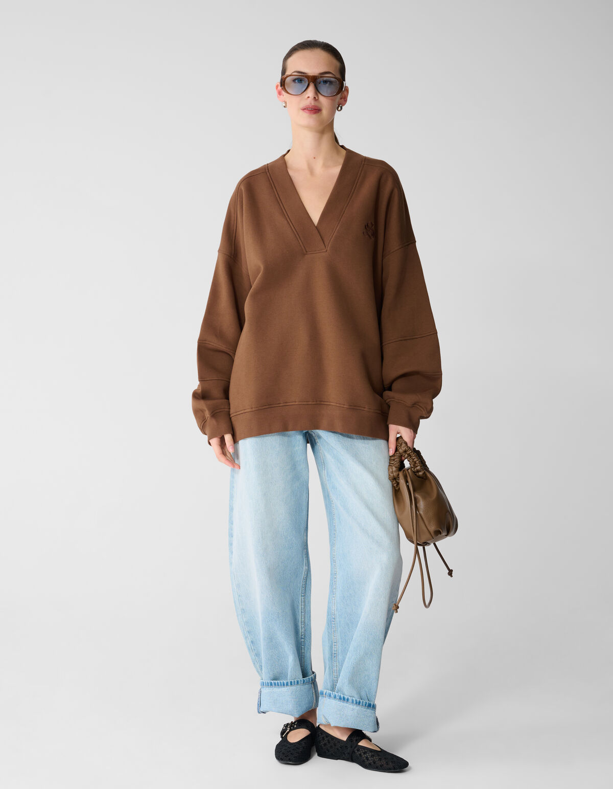 Oversized Varsity Artwork Sweater Bruin SHOEBY WOMEN