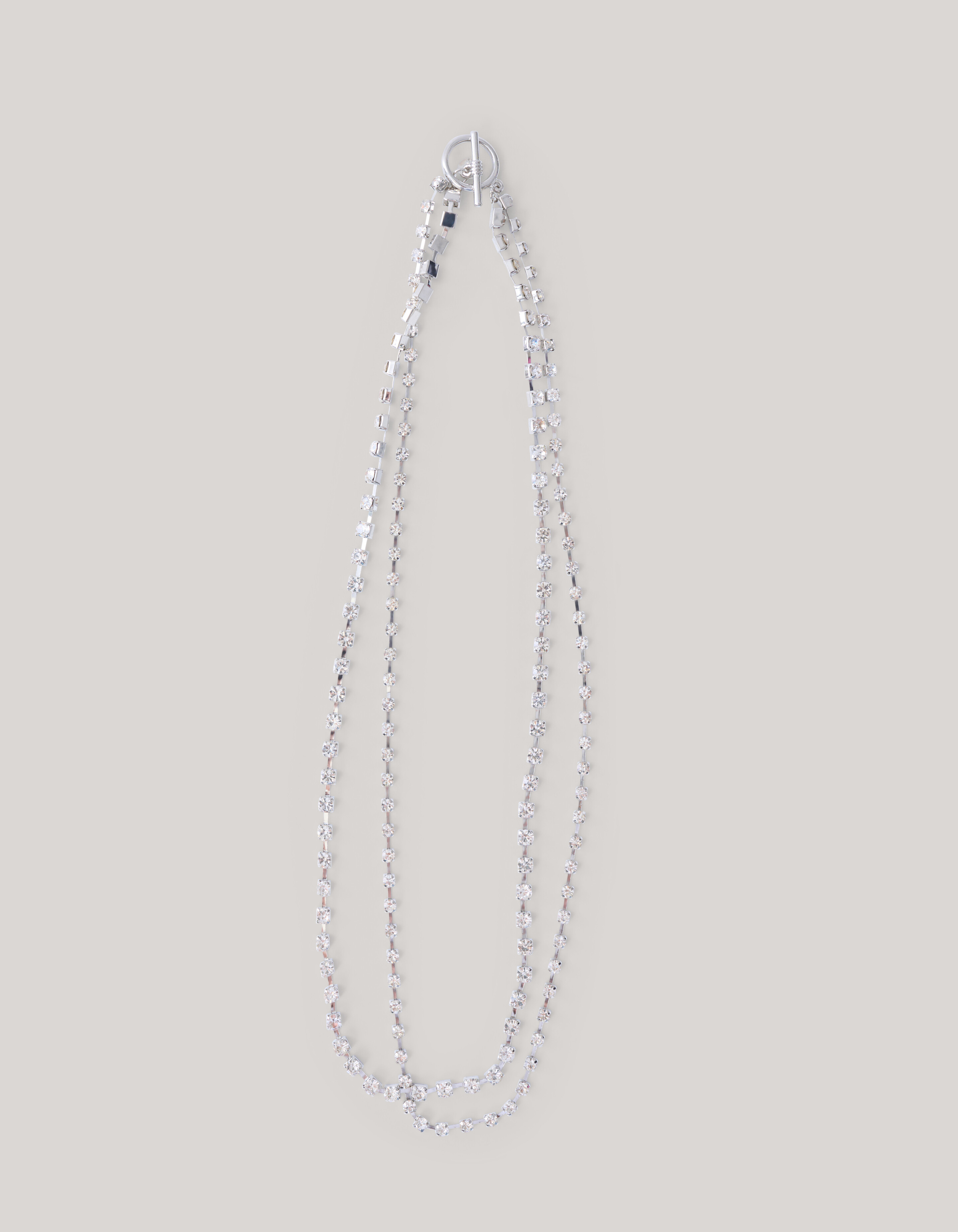 Double Ketting Zilver SHOEBY ACCESSOIRES