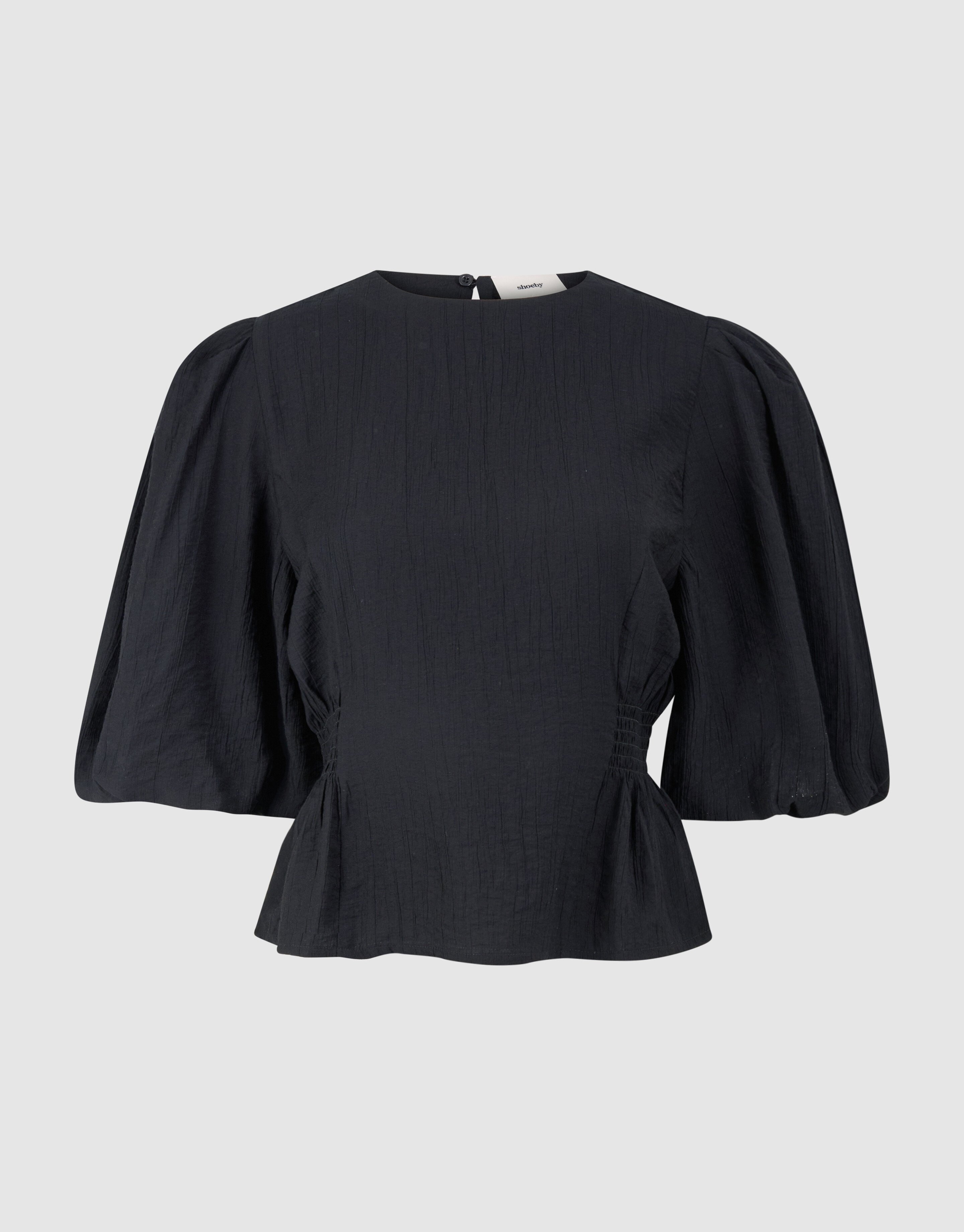 Smock Puff Top Zwart SHOEBY WOMEN