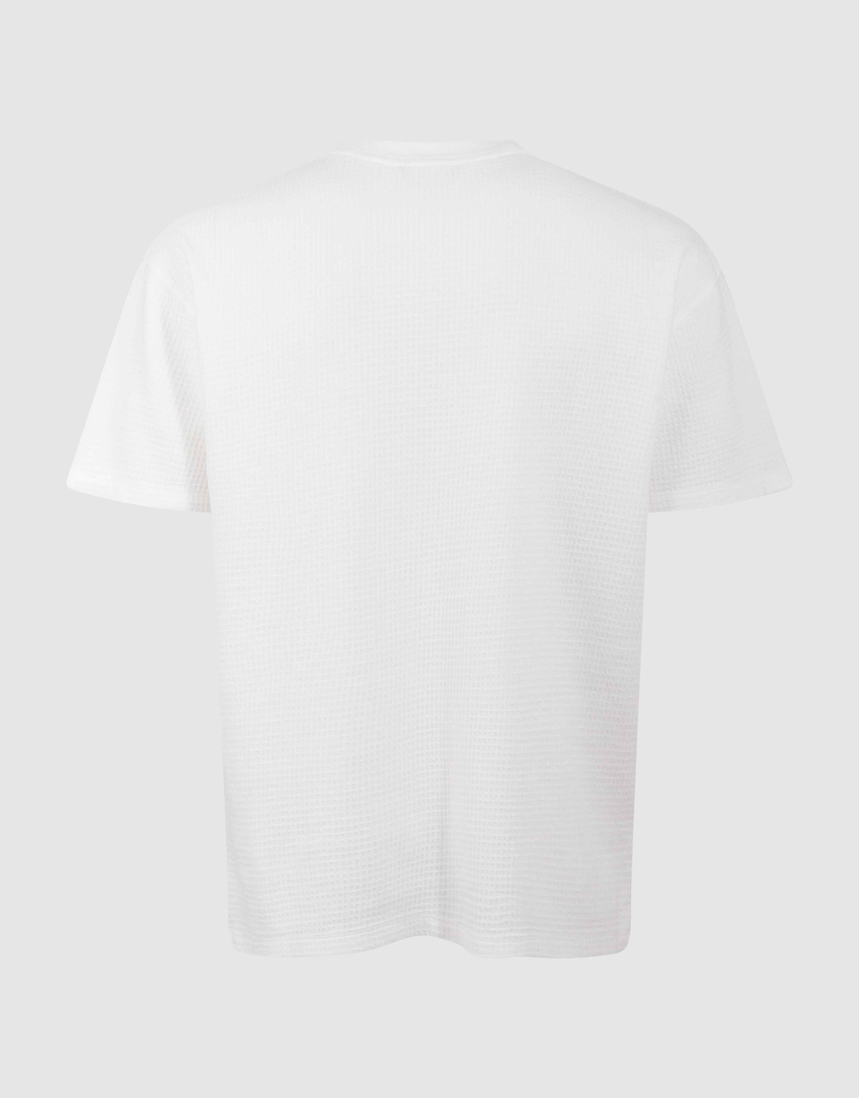 Waffle Embroidery T-shirt Wit SHOEBY MEN