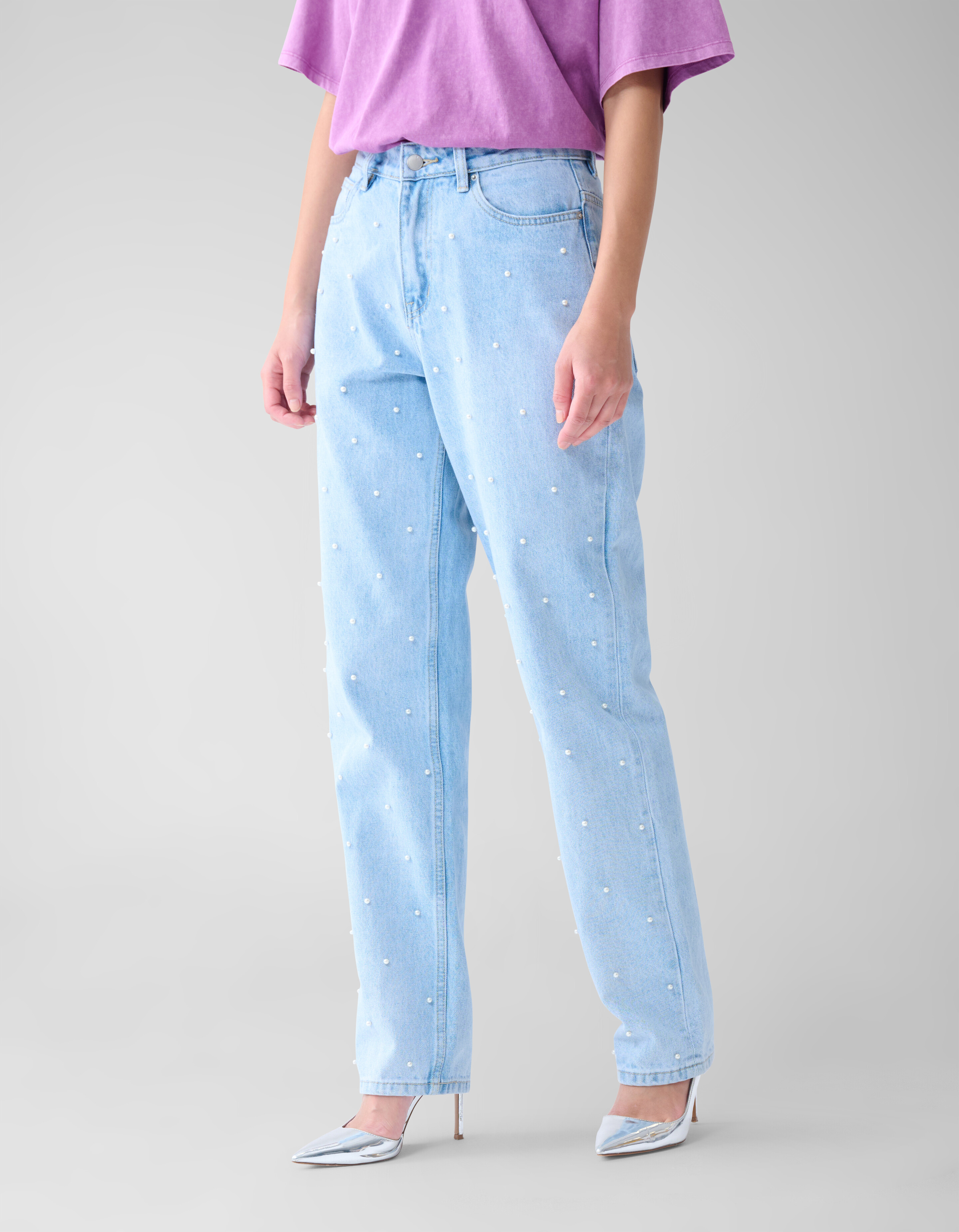 Parel Wide Leg Jeans Lichtblauw SHOEBY WOMEN