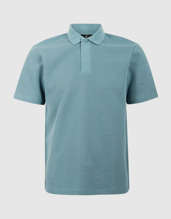 Waffle Polo Donkergroen SHOEBY MEN