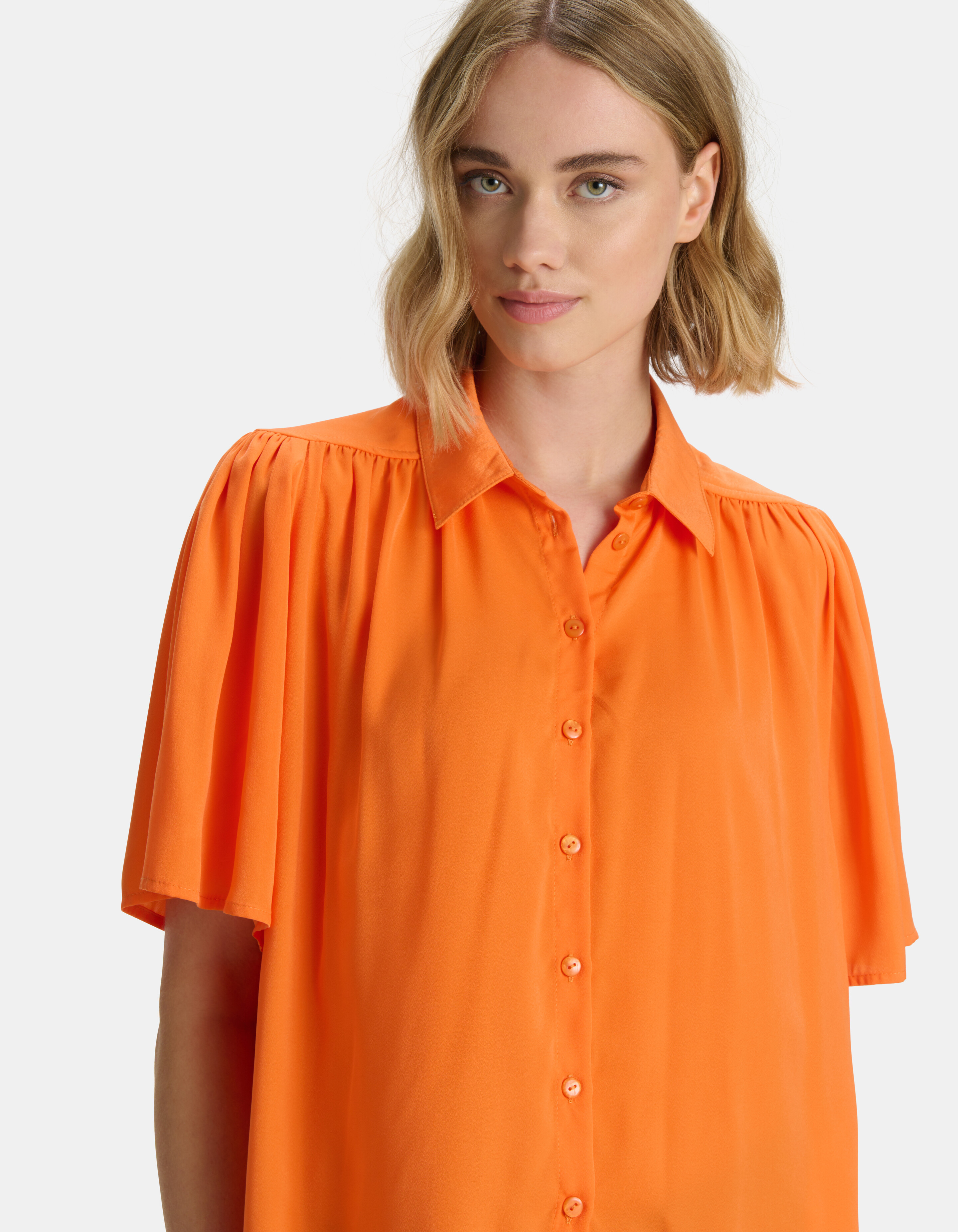 Oversized Satijnen Blouse Oranje SHOEBY WOMEN