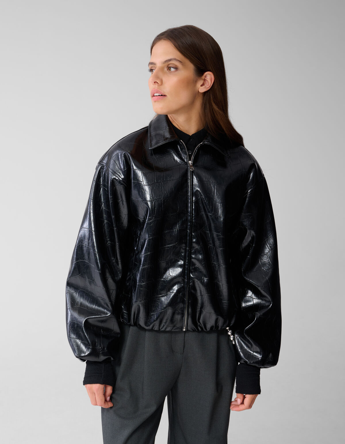 Oversized Croco Bomber Jack Zwart SHOEBY WOMEN
