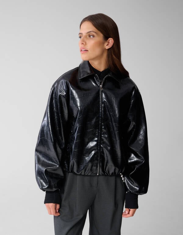 Oversized Croco Bomber Jack Zwart SHOEBY WOMEN