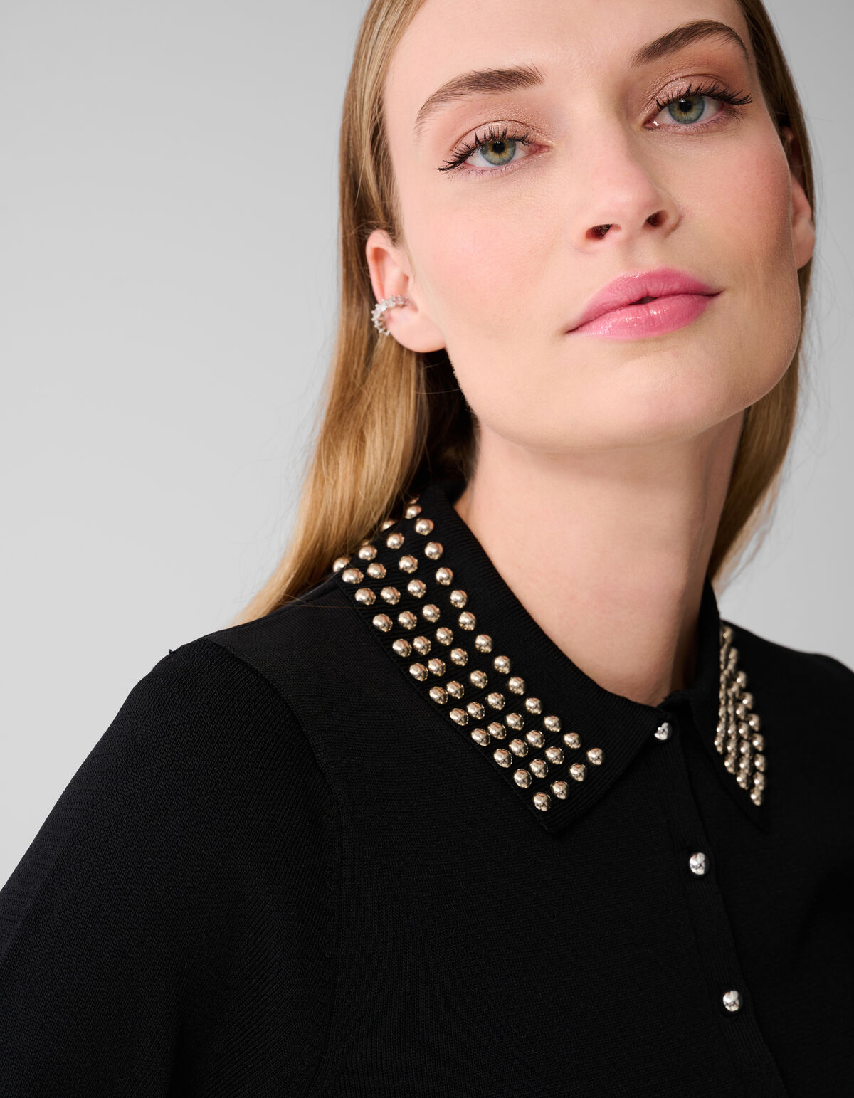 Strass Knit Polo Zwart SHOEBY WOMEN