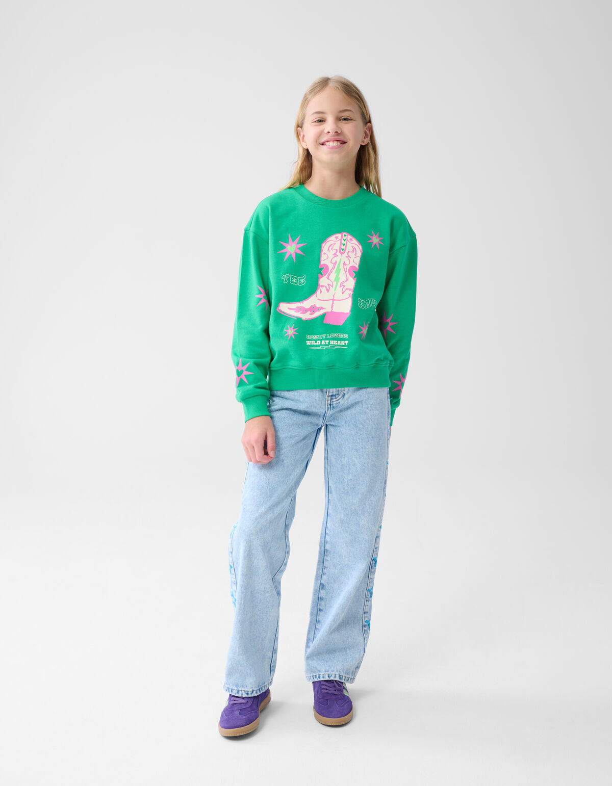 Artwork Sweater Groen SHOEBY GIRLS