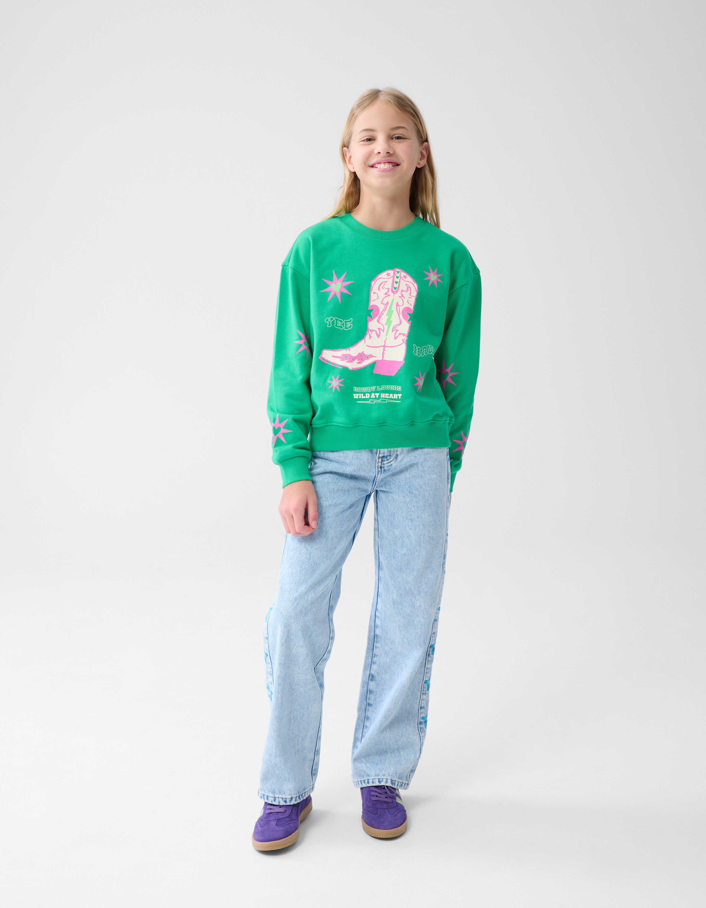 Artwork Sweater Groen SHOEBY GIRLS