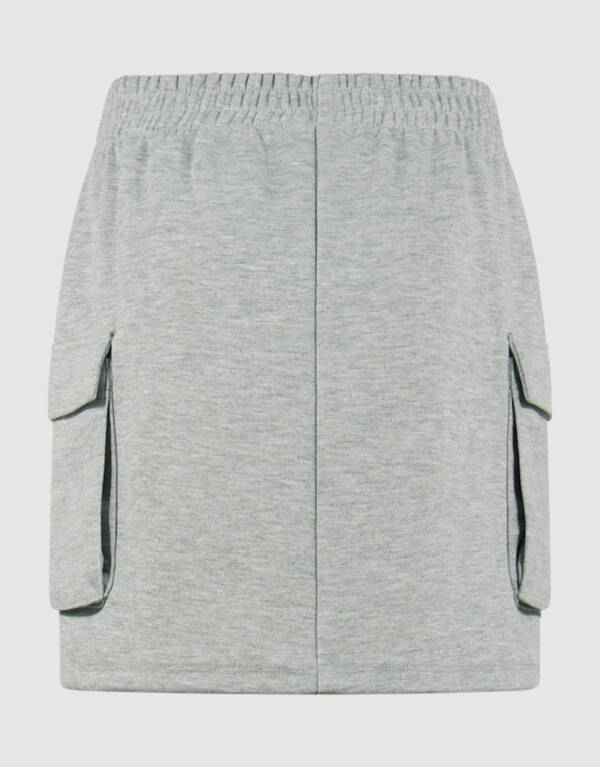 Strass Cargo Mini Rok Lichtgrijs SHOEBY GIRLS