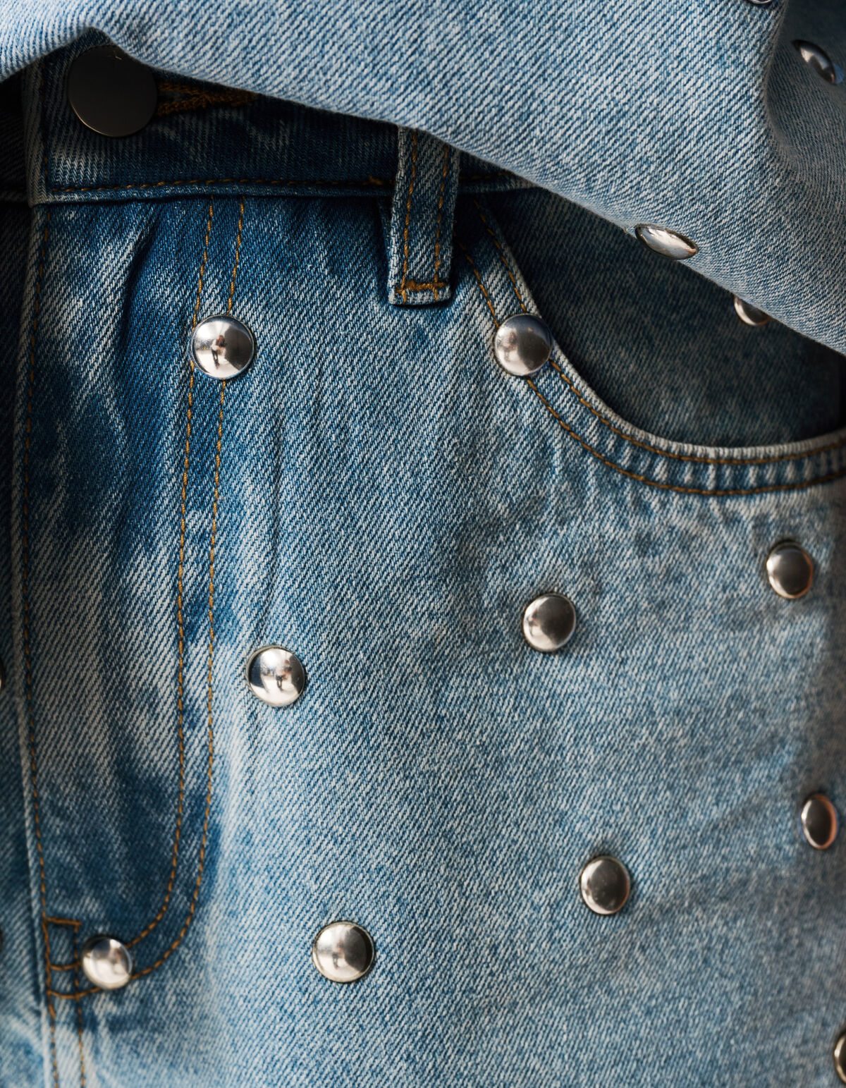 Denim Studs Short Mediumstone By Lizzy SHOEBY WOMEN