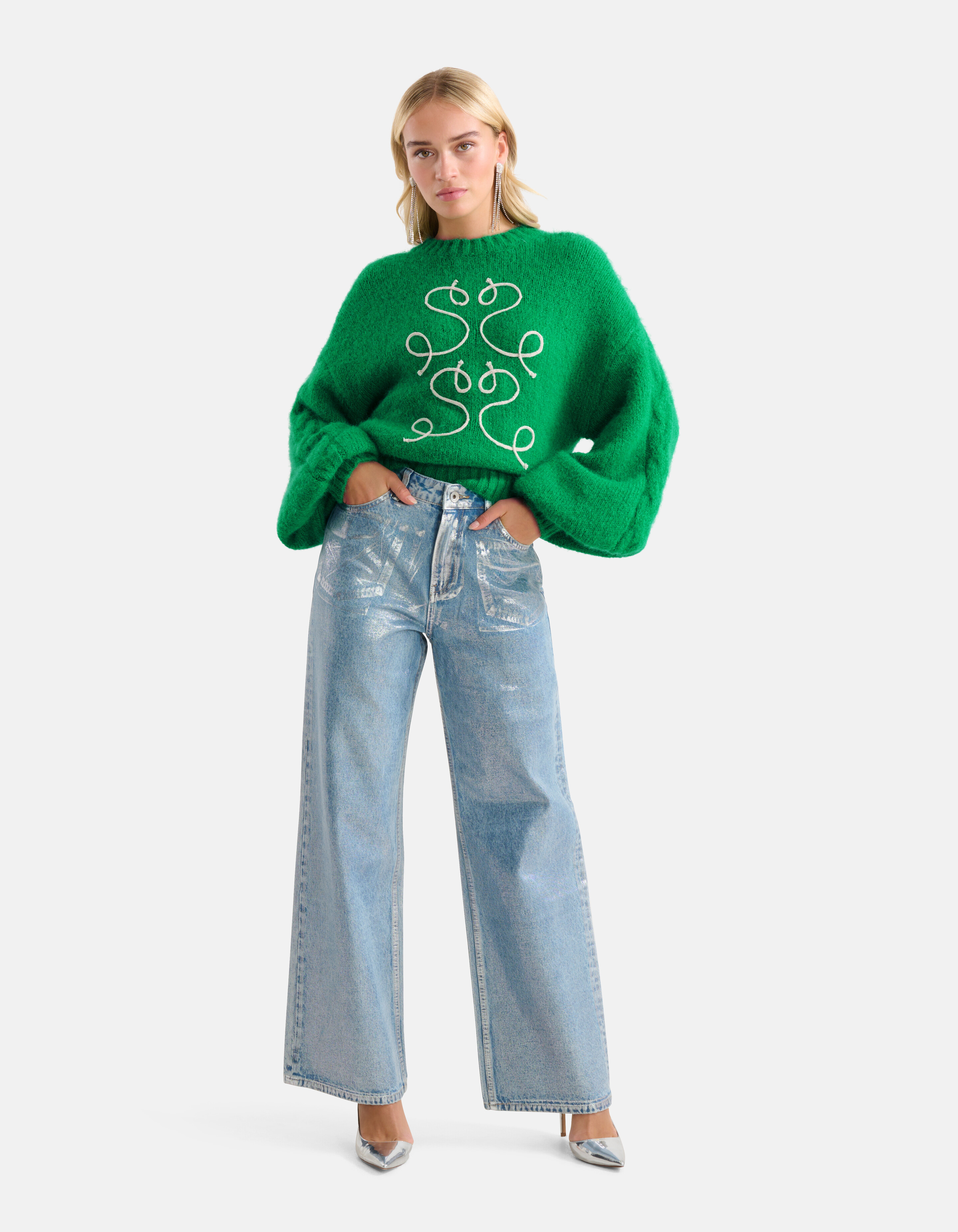 Kabeltrui Groen SHOEBY WOMEN