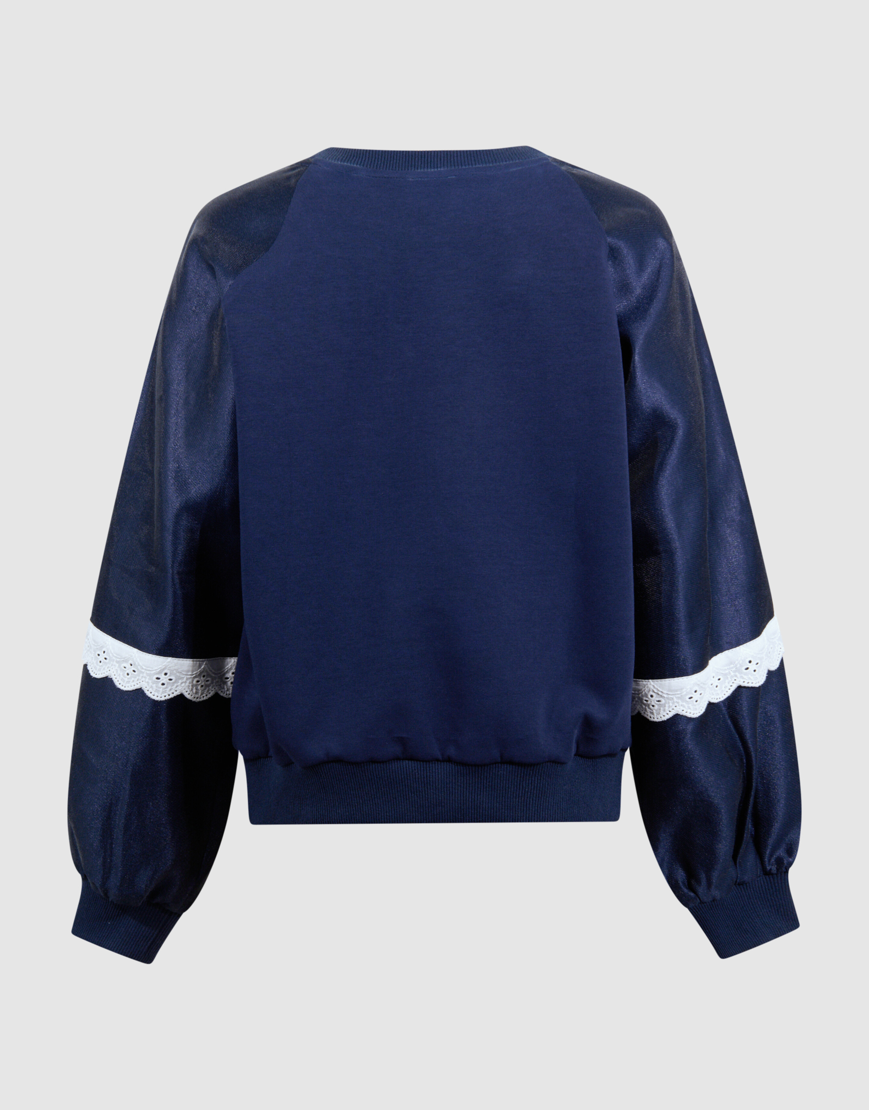 Satijnen Kanten Sweater Donkerblauw SHOEBY GIRLS