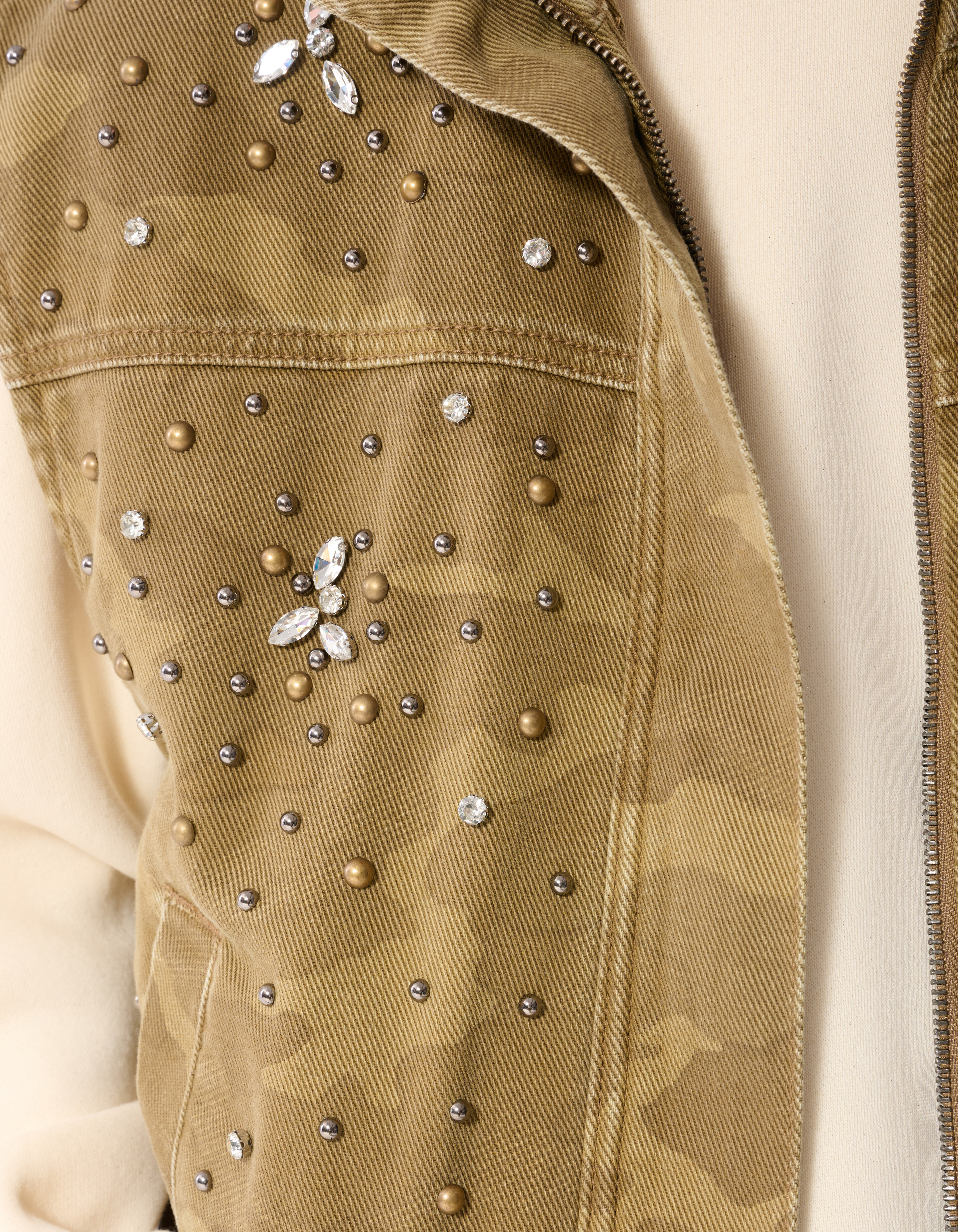 Camo Studded Gilet Groen SHOEBY GIRLS