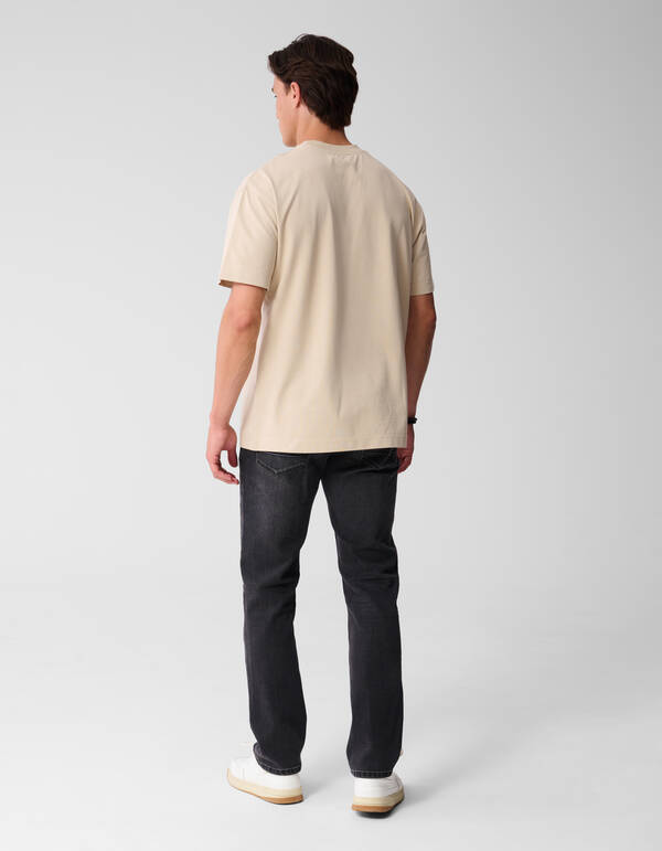 Studio Tekst Artwork T-shirt Zand SHOEBY MEN